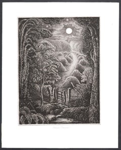 Full Moon, Robin Tanner signed artist etching