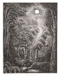 Full Moon, Robin Tanner signed artist etching