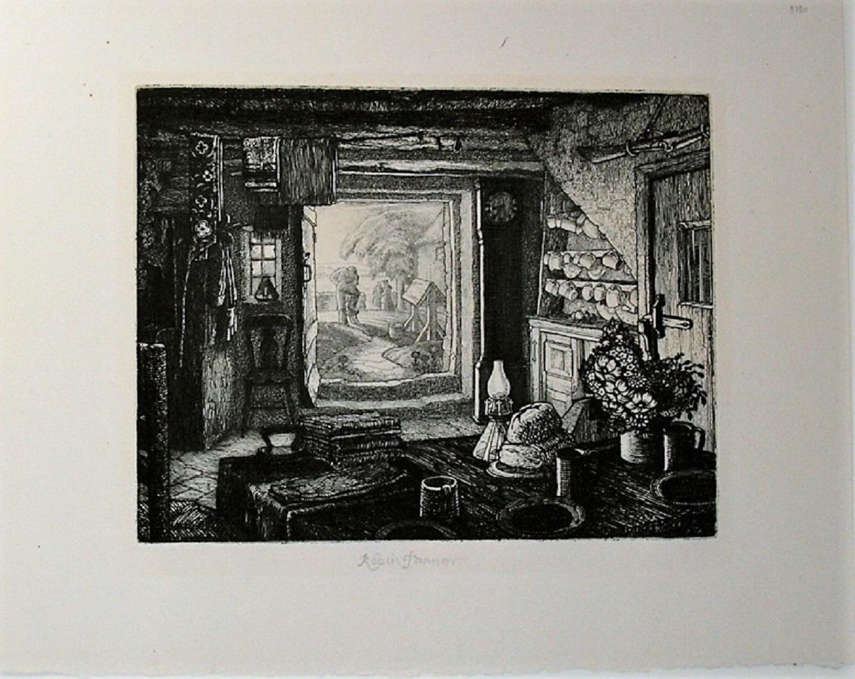 The Gamekeeper's Cottage (Le chalet du garde-chasse) - Moderne Print par Robin Tanner