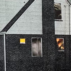 305 House Project, Acrylic Painting, Collage, Mixed Media, Paper, Signed