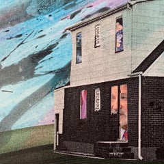331 House Project, Acrylic Painting, Collage, Mixed Media, Paper, Signed