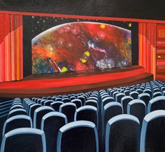 Filmtheater #9, Acrylgemälde, Leinwand, Ölgemälde, signiert