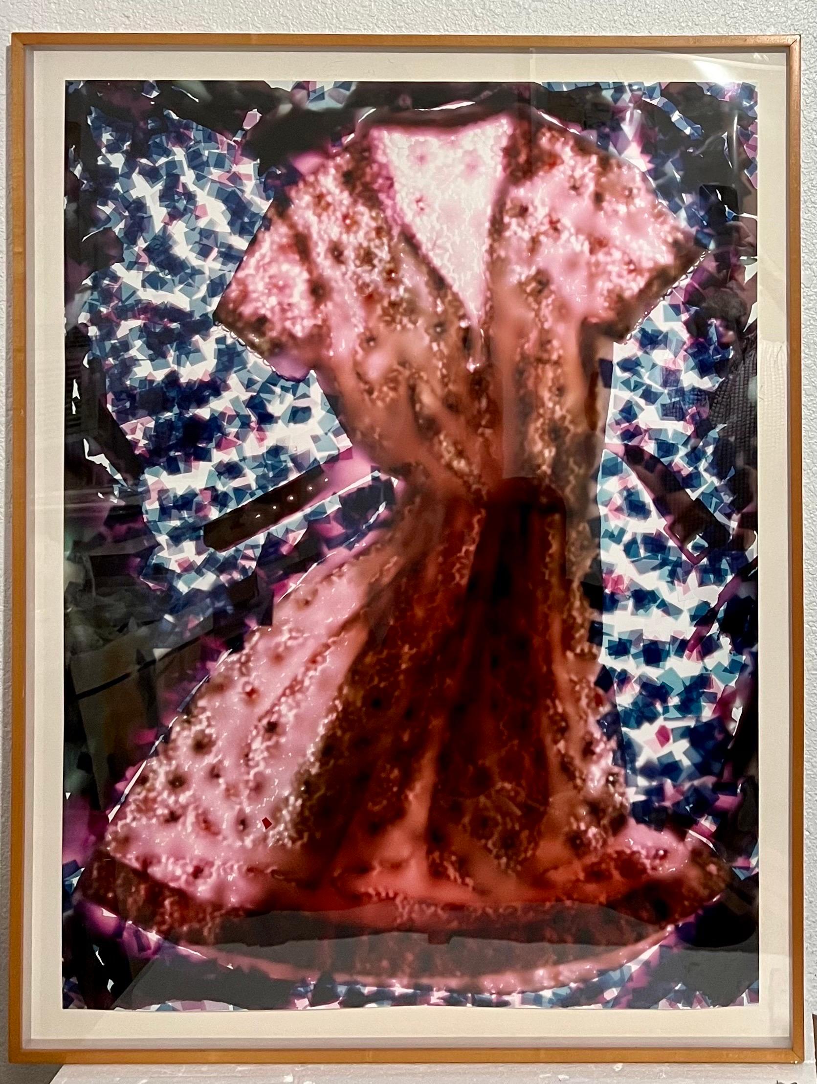 Großes Cibachrome Farbfotografie-Kleid einer Künstlerin aus LA, feministisch, Foto C-Druck – Photograph von Robin Valle
