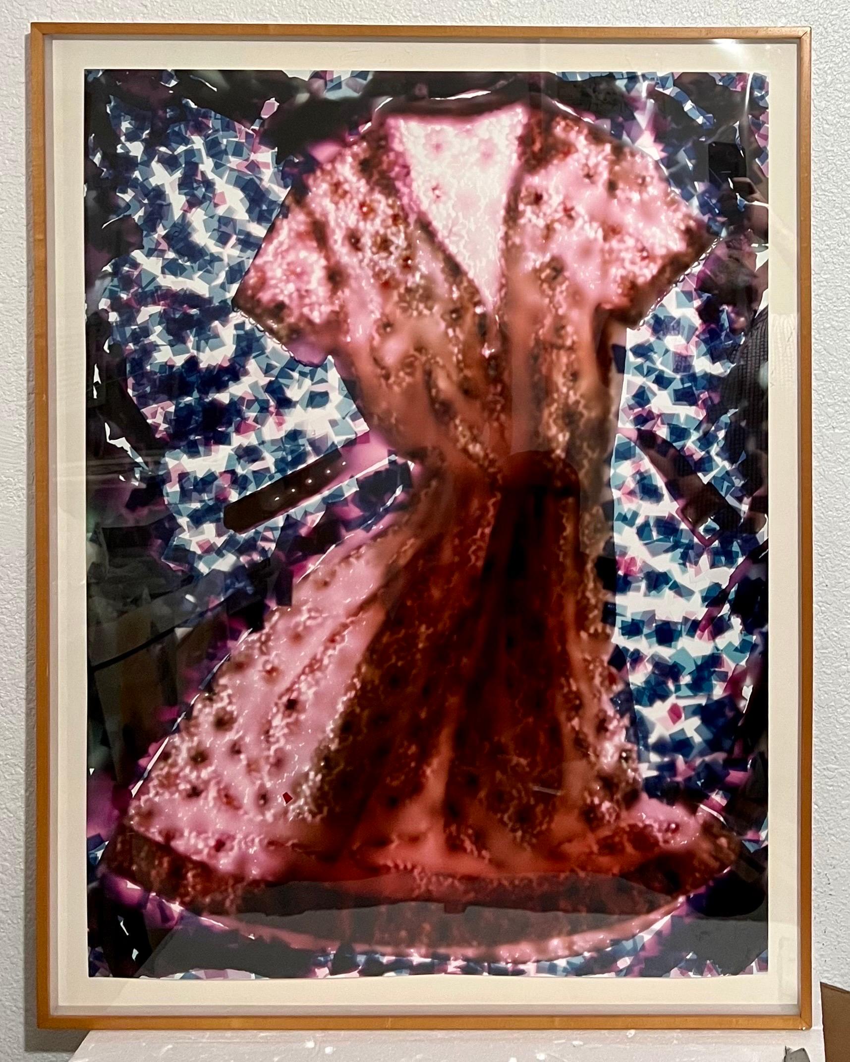 Große Cibachrome Farbfotografie LA Frau Künstlerin Kleid, Feminist, Foto C Druck