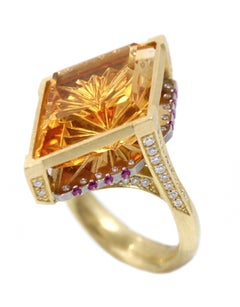 Robin Waynee, Citrene Sunburst Ring, 2018