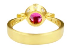 Robin Waynee, Rubellite Tourmaline Ring, 18k Gold, Rubellite Tourmaline, Diamond