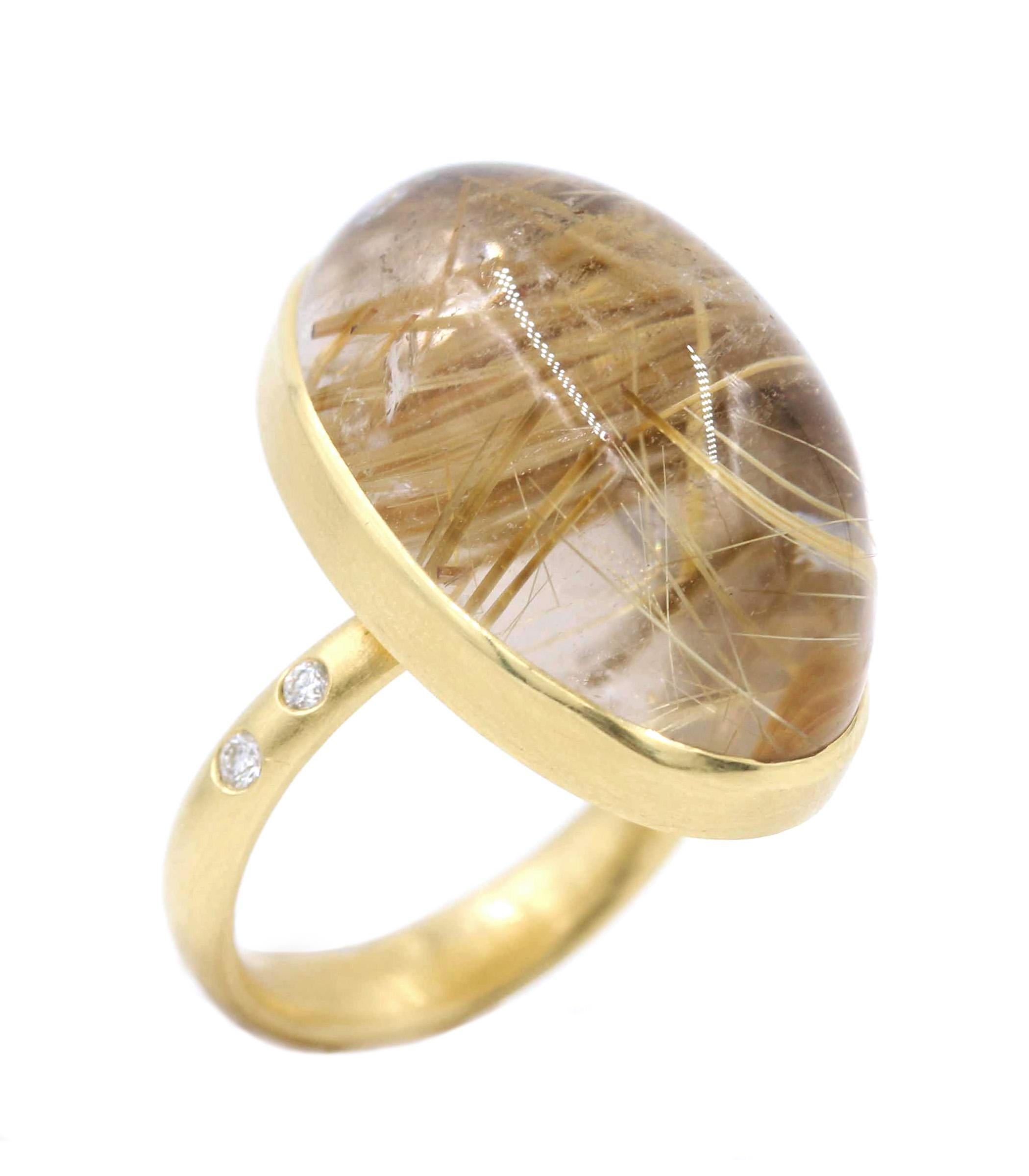 Robin Waynee
Rutilated Quartz Ring, 2018
18K Ring Featring a 28.39ct Rutilated Quartz, & VS1 Diamonds (.09ctw)

Robin has an unprecedented record at the Saul Bell Design Awards, one of the most prestigious international jewelry competitions. She
