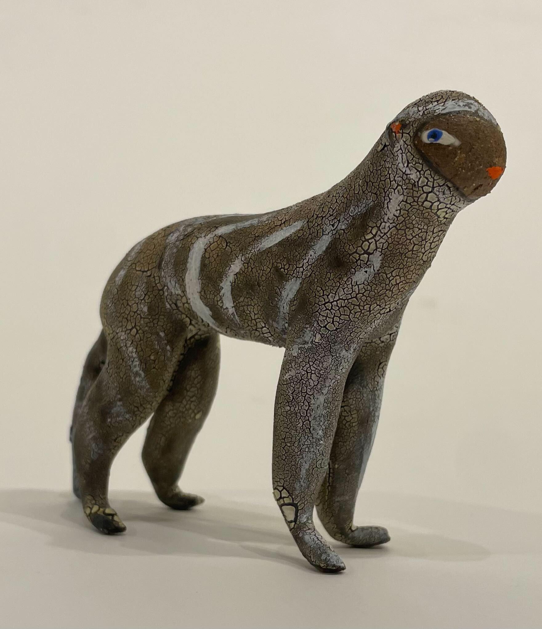 Robin Whiteman Figurative Sculpture - Black Dog