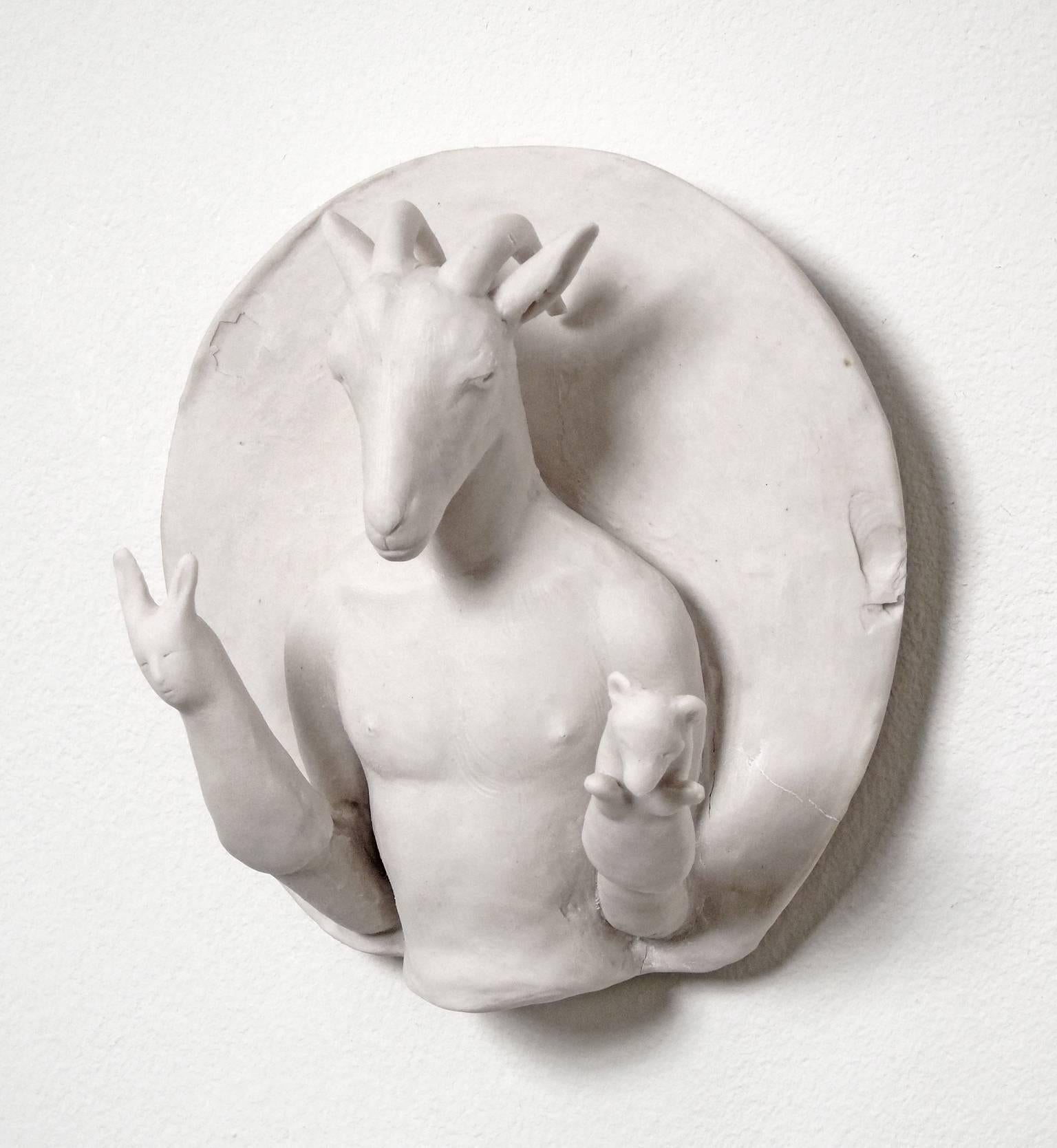 Goat God with Hand Puppets - Sculpture by Robin Whiteman