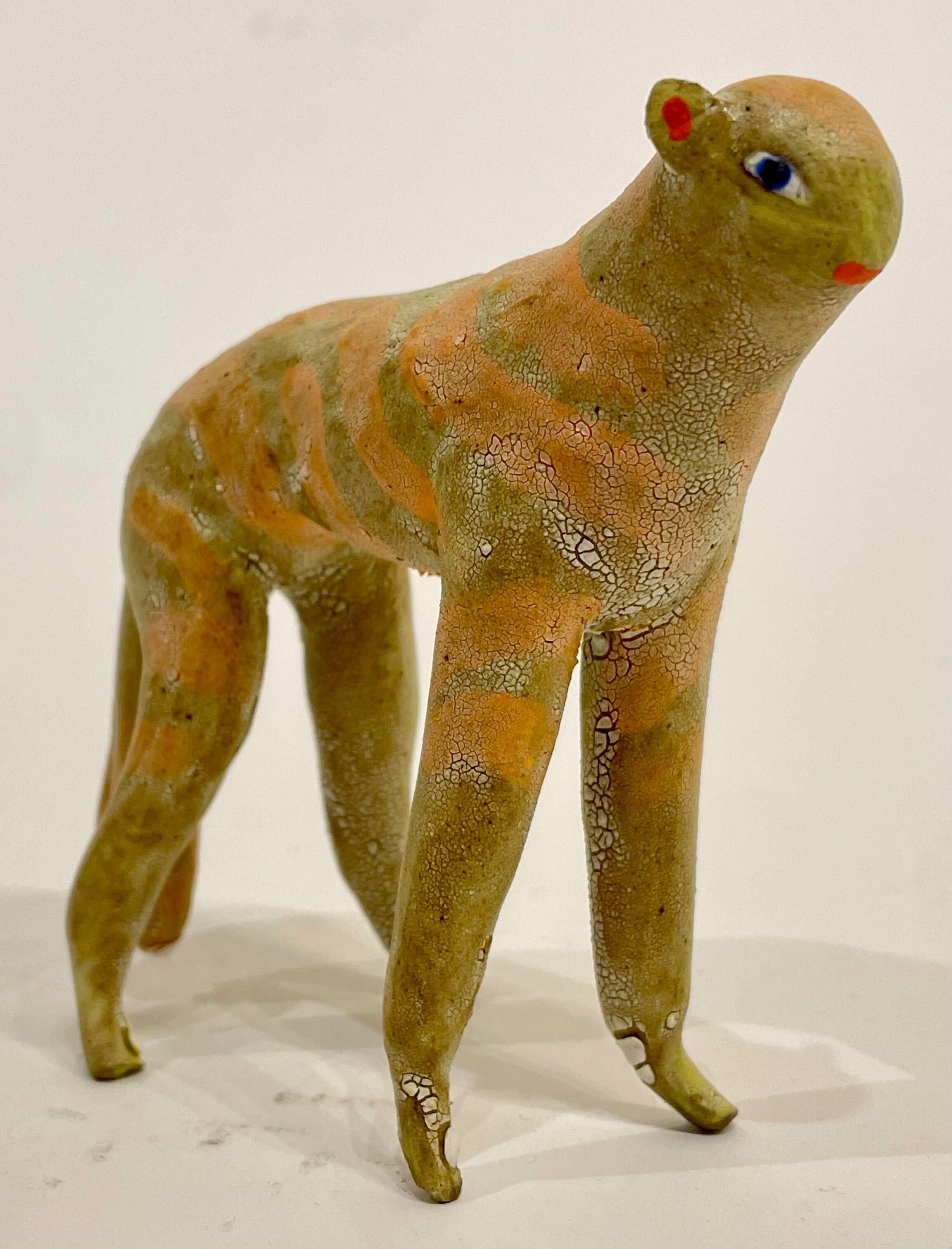 Robin Whiteman Figurative Sculpture - Green Dog