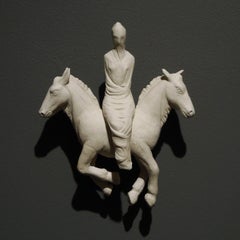 "Shroud" White Porcelain, Wall Sculpture by Robin Whiteman