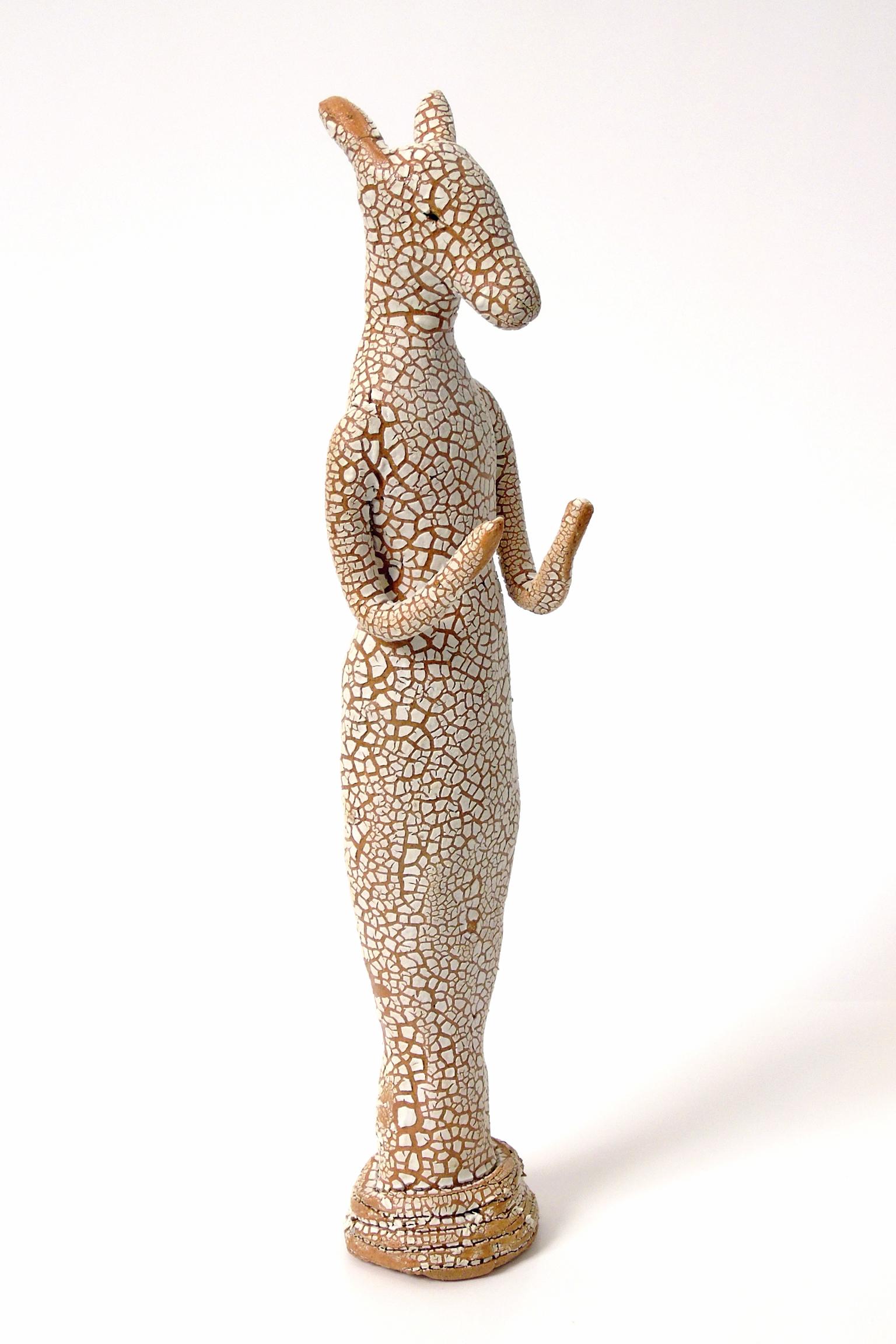 Tiny Goat Totem -125 - Sculpture by Robin Whiteman