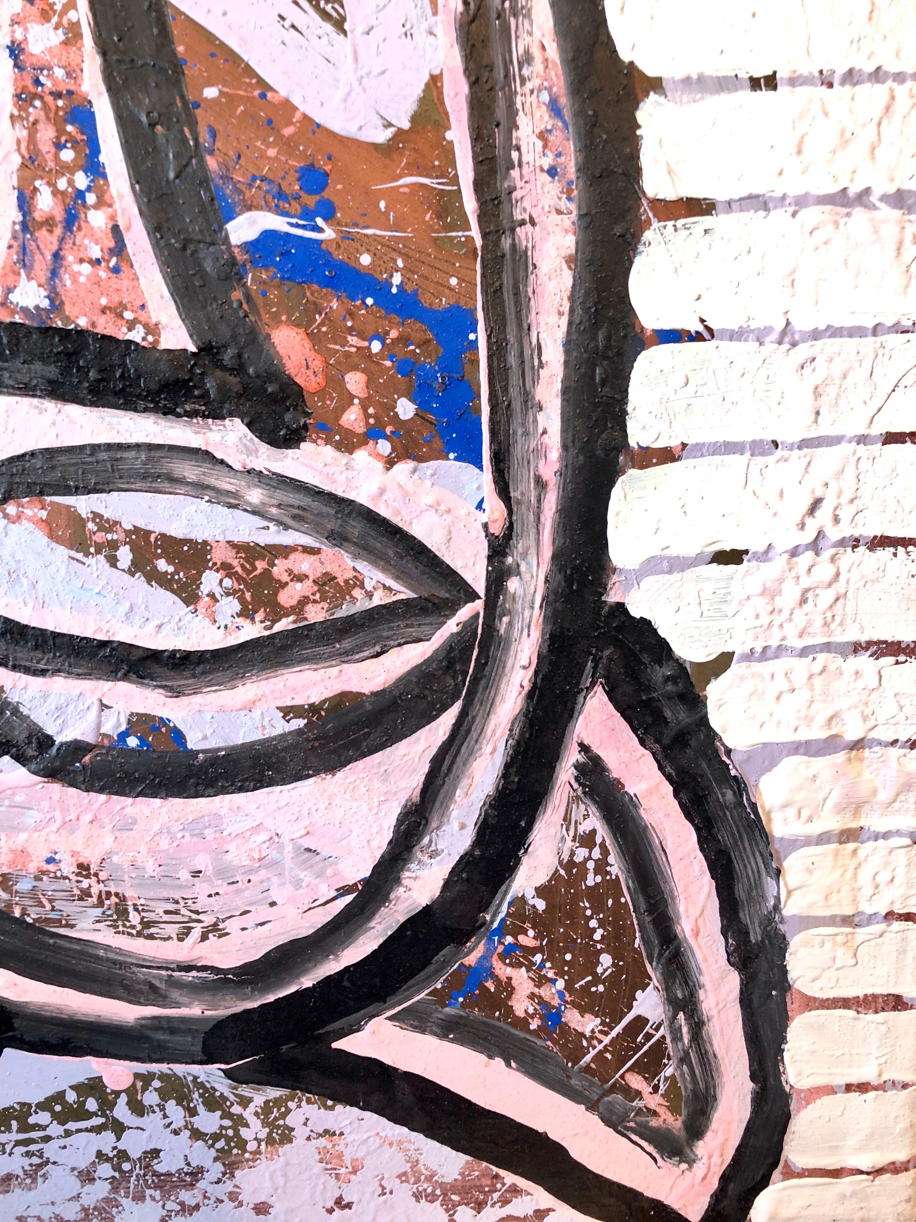 Pittura concettuale Pop Art a colori a tecnica mista 