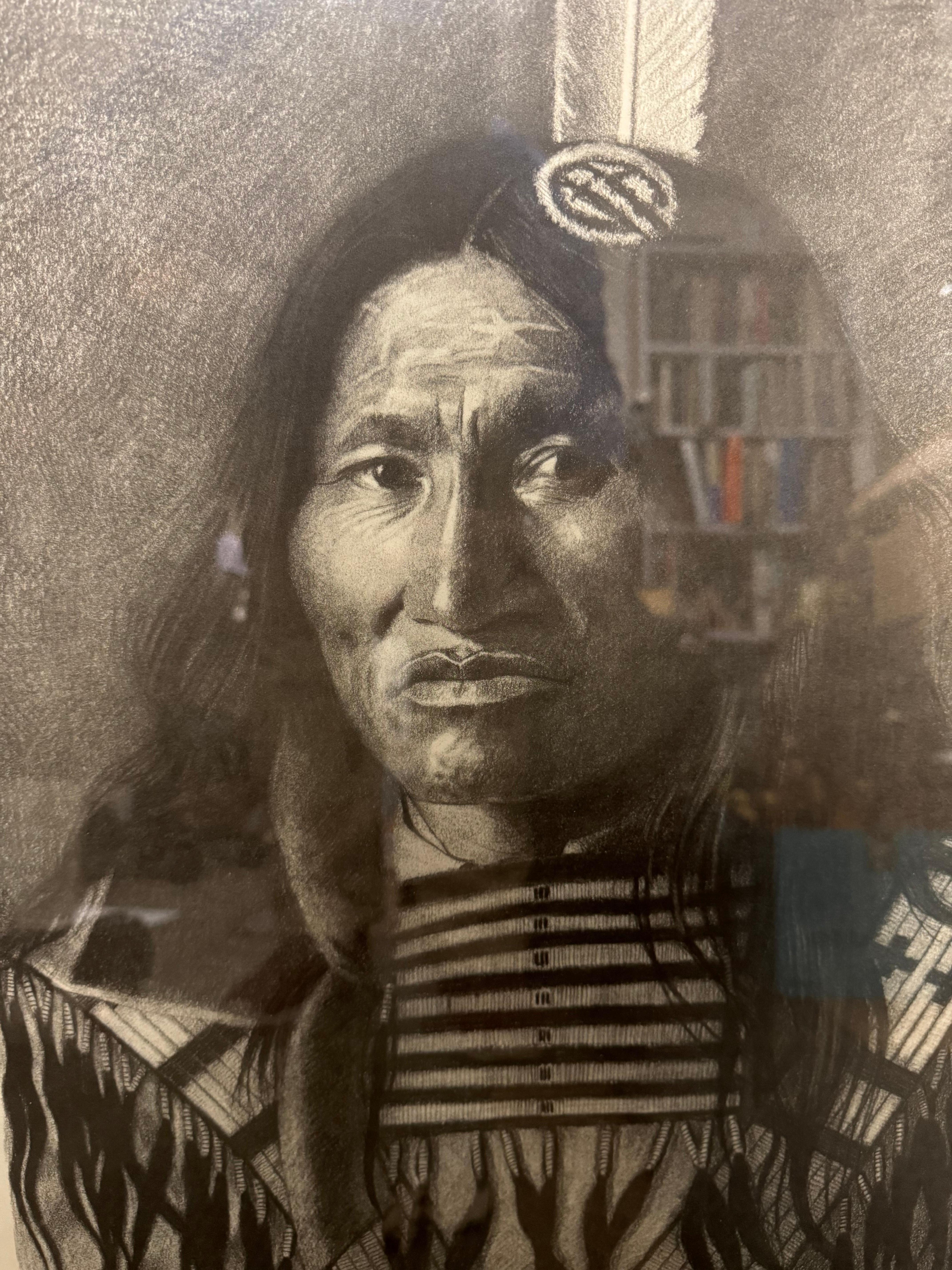 Tribal Robin Wolf Lithograph 