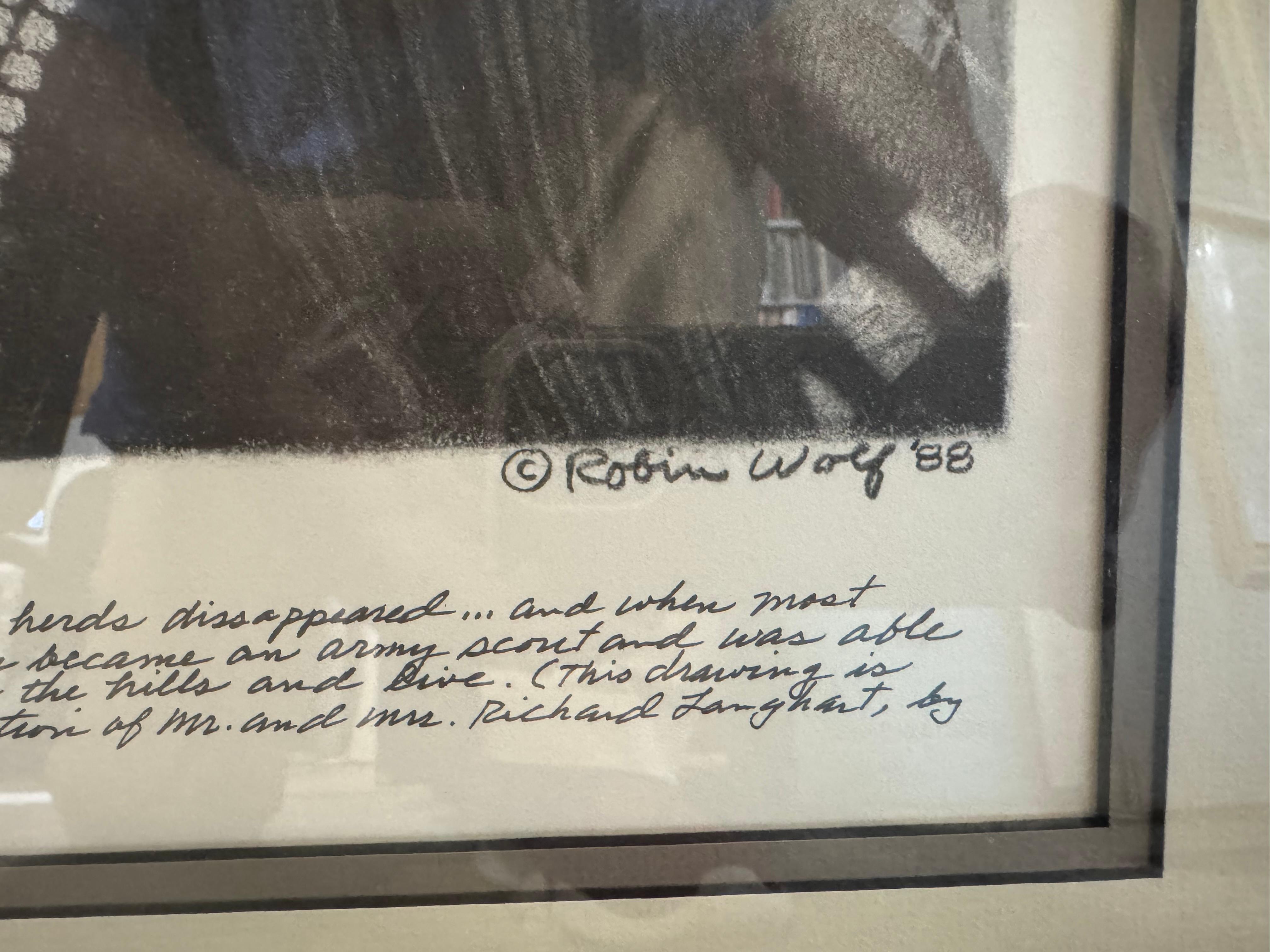 American Robin Wolf Lithograph 