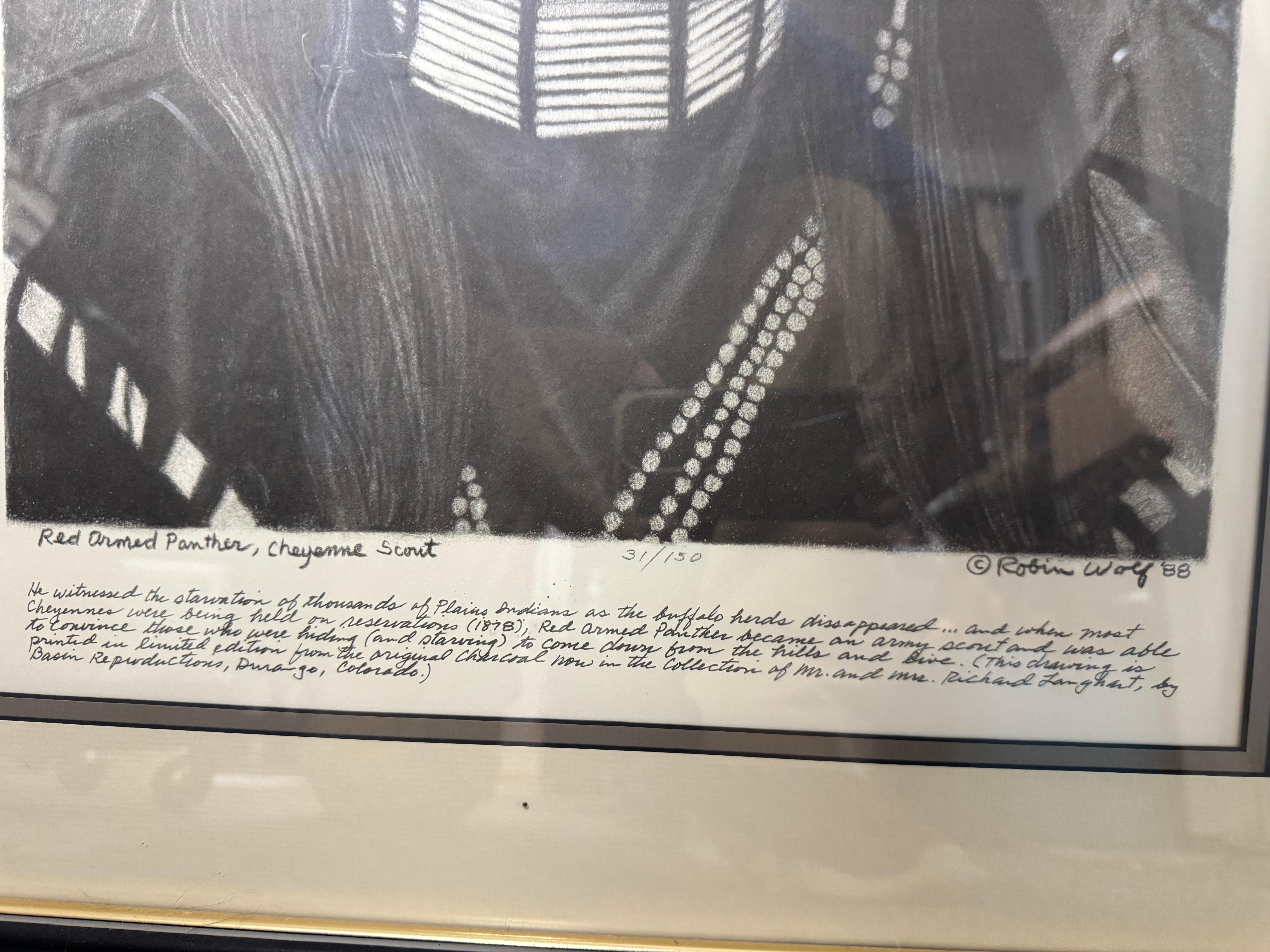 20th Century Robin Wolf Lithograph 