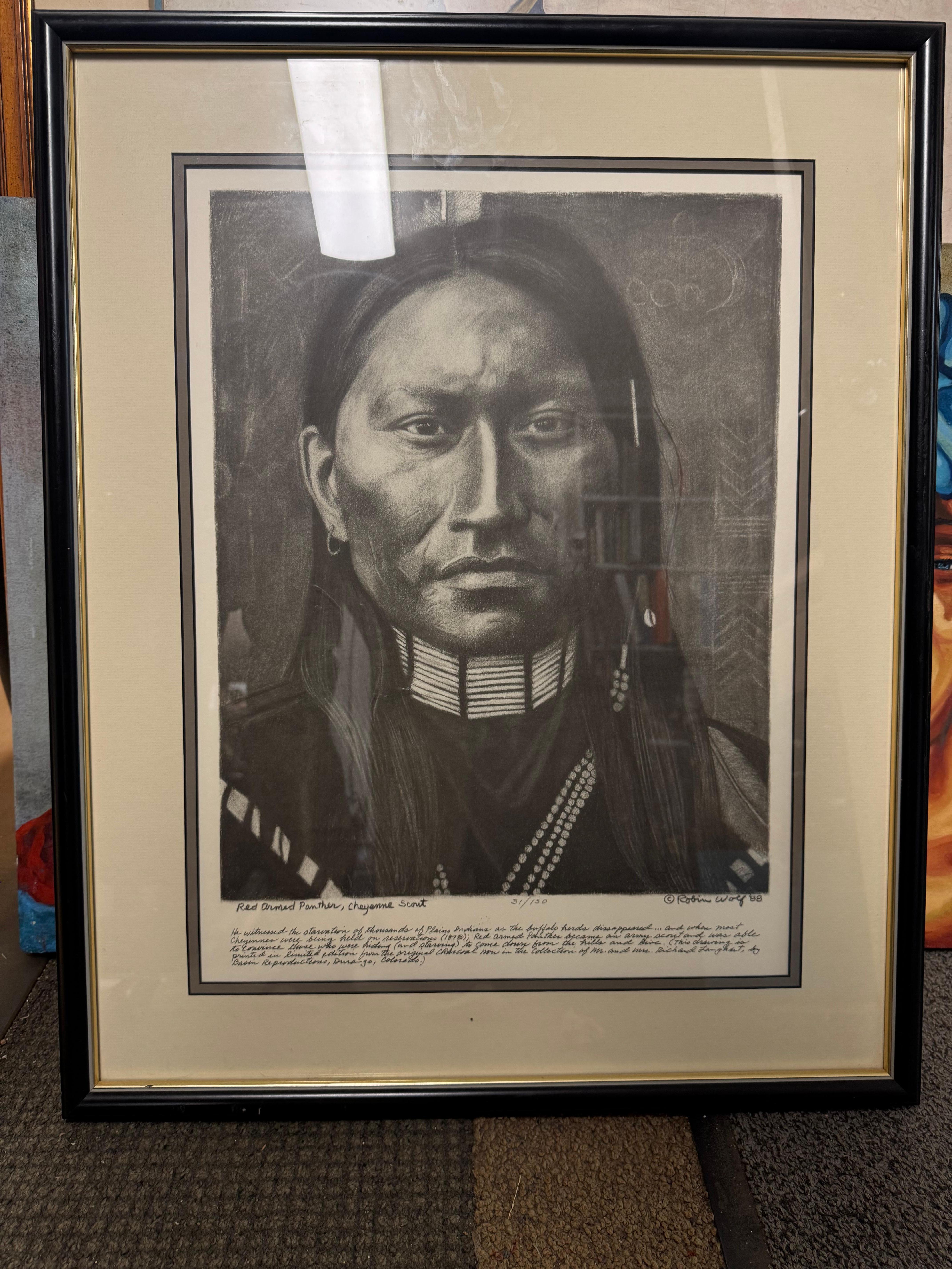 Paper Robin Wolf Lithograph 