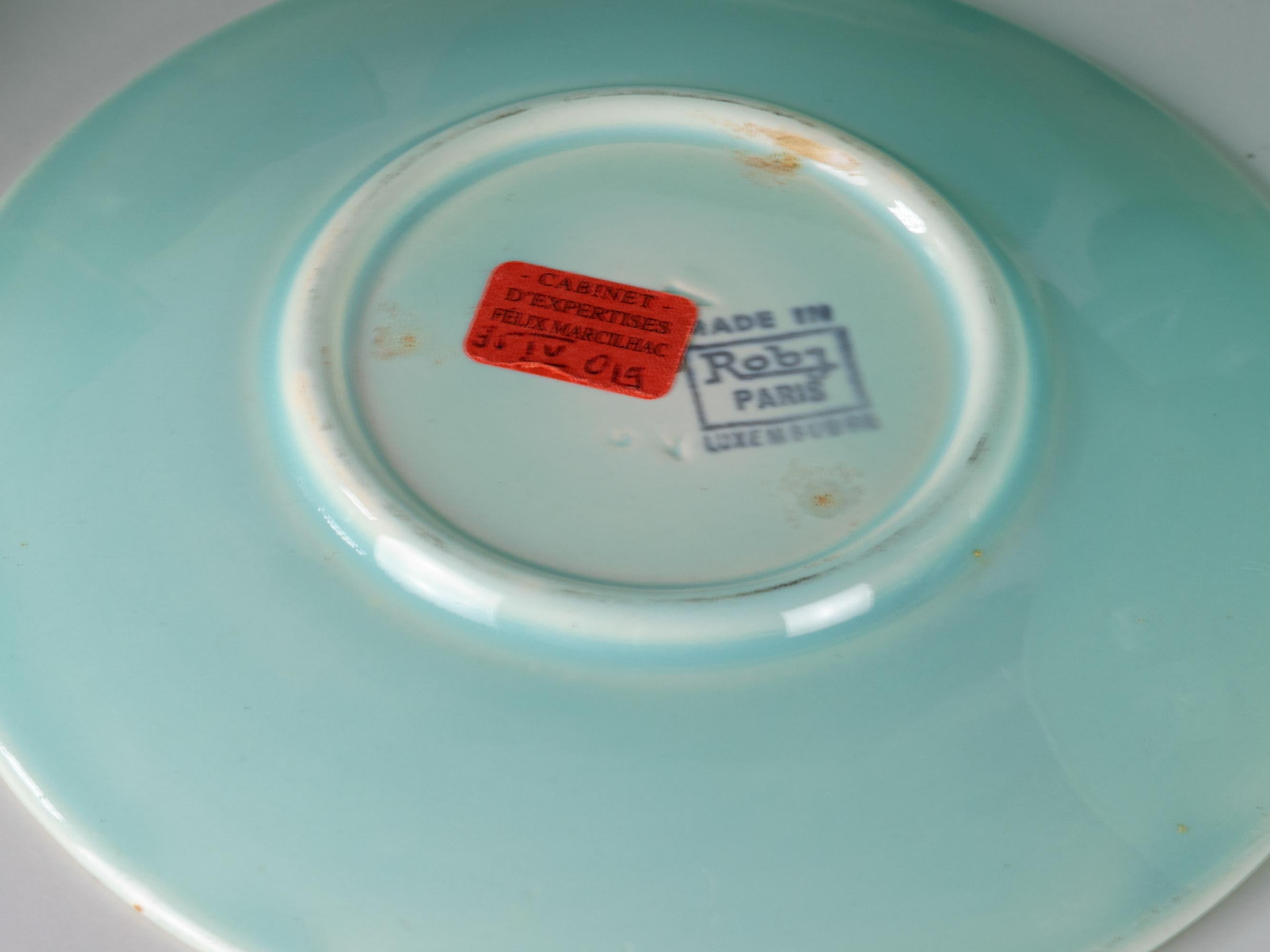 Robin's egg Blue Teeservice von Robj, Art Deco, 20. Jahrhundert (Tonware) im Angebot