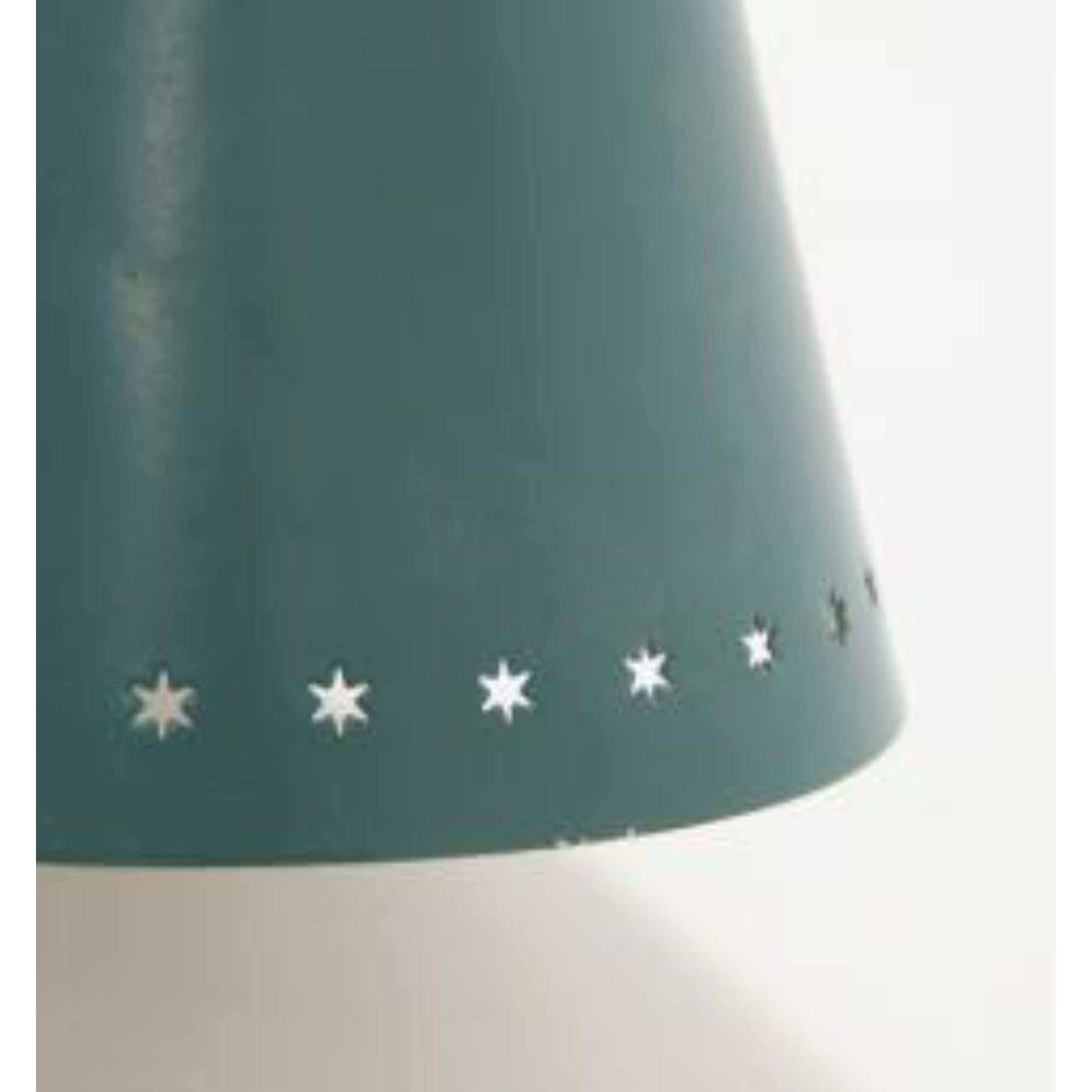 Robins Egg Blue Wall Light in Lacquered Metal by H. Busquet, circa 1960 5