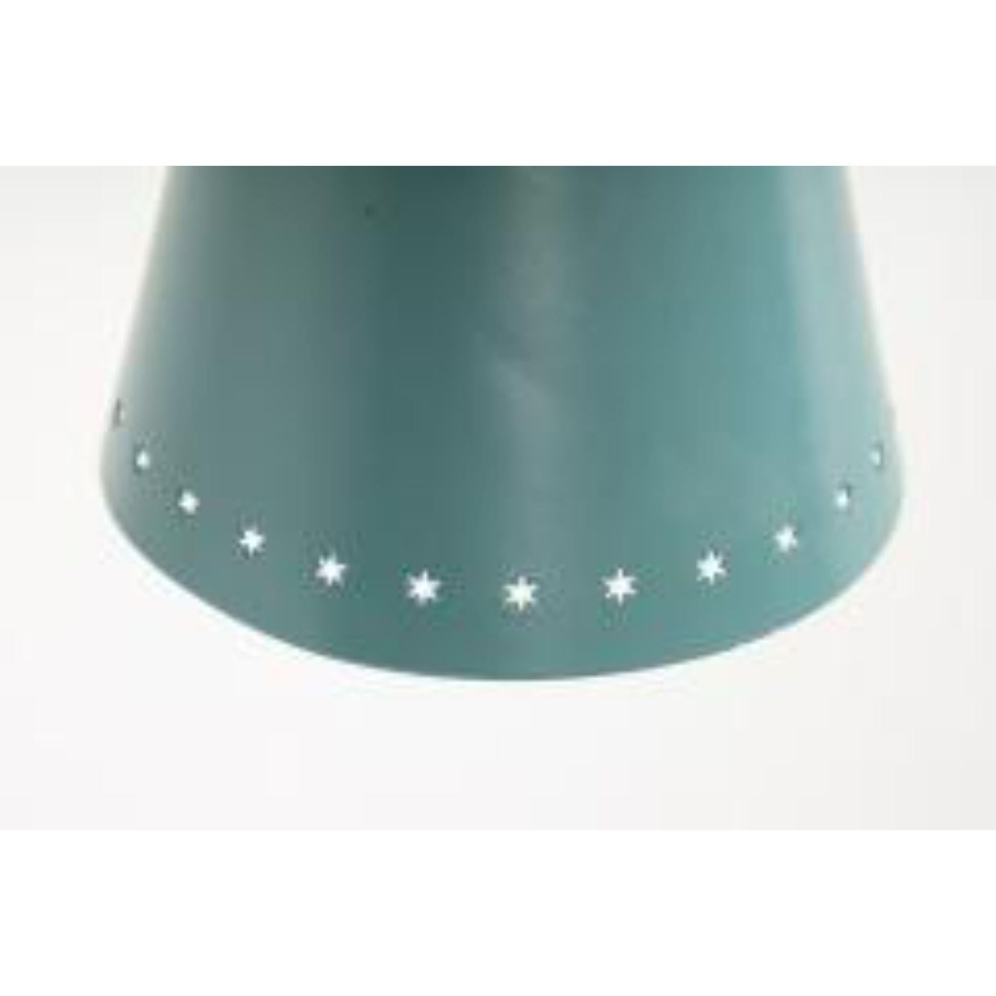 Robins Egg Blue Wall Light in Lacquered Metal by H. Busquet, circa 1960 6