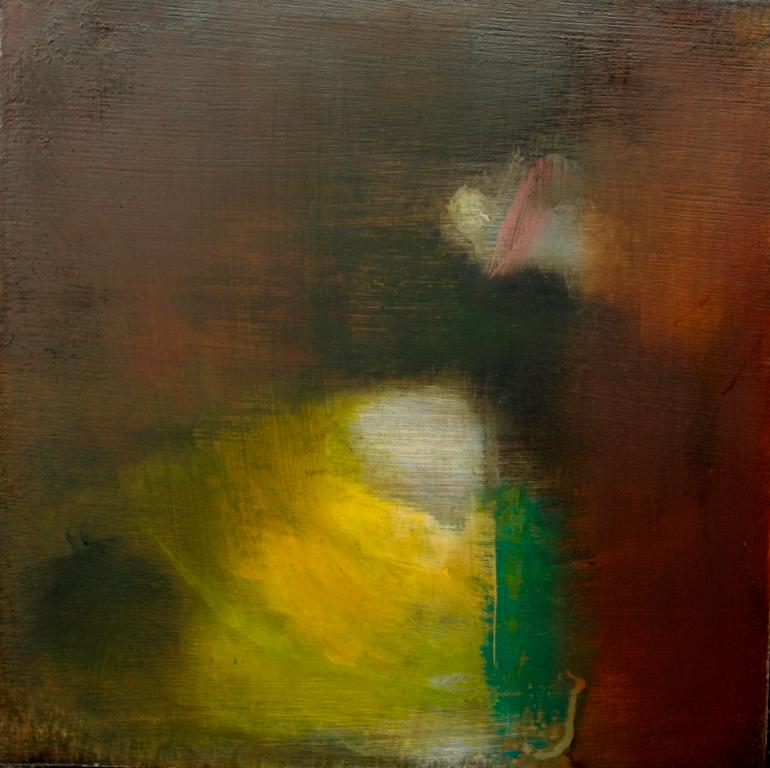 Robinson & McMahon Abstract Painting - Calisto Sinope: Minimal Oil Painting on Board, reminiscent of Turner