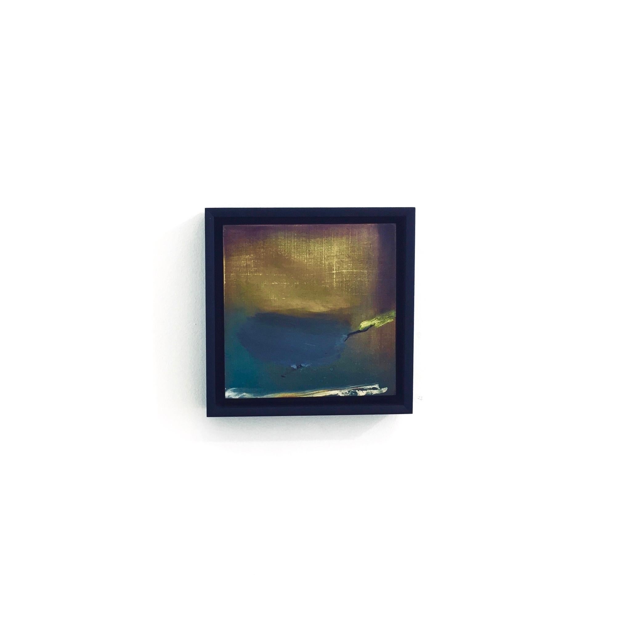 Fort: Small minimal oil painting on board, reminiscent of Turner - Painting by Robinson & McMahon