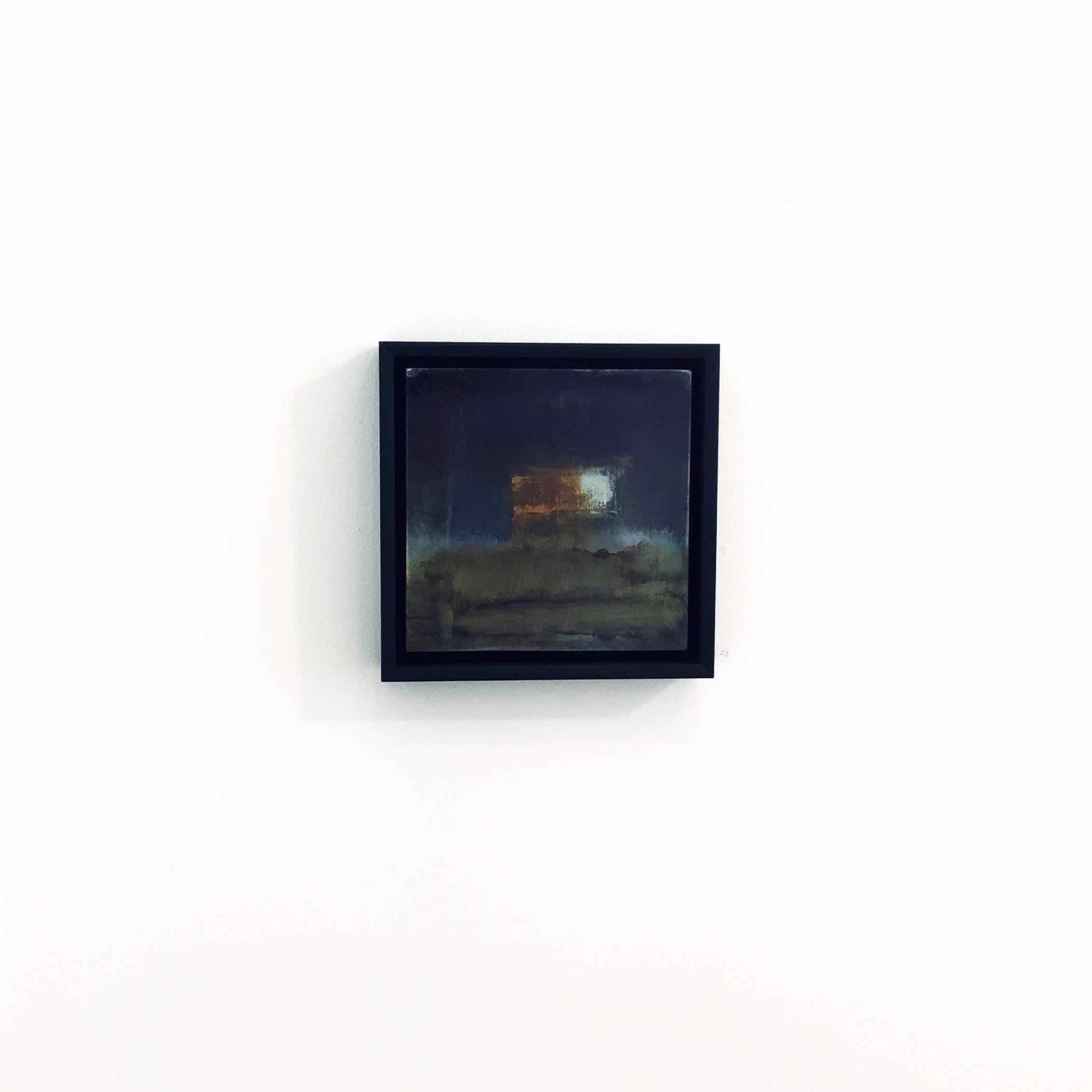 Miss Able: Minimal Oil Painting on Board, by Robinson McMahon Collaboration - Brown Landscape Painting by Robinson & McMahon