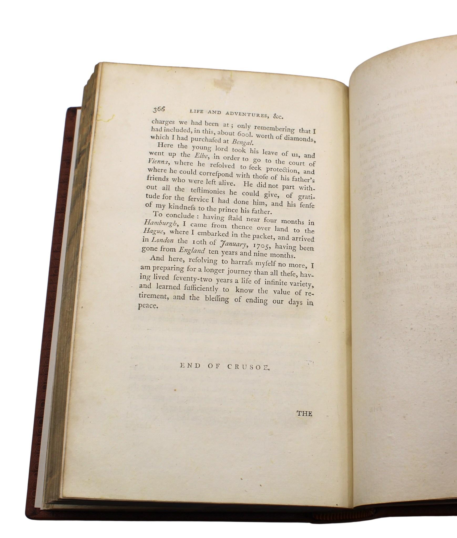 Robinson Crusoe de Daniel Defoe, Conjunto de dos volúmenes, Primera edición (así), 1790 en venta 9
