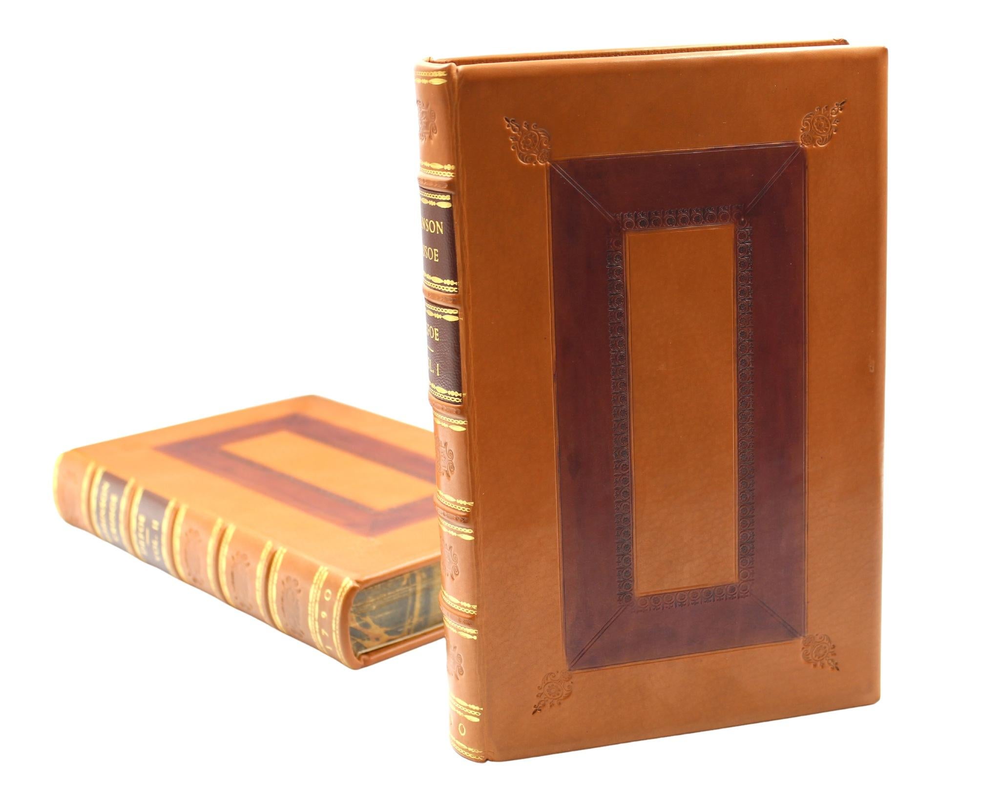 Robinson Crusoe de Daniel Defoe, Conjunto de dos volúmenes, Primera edición (así), 1790 Georgiano en venta