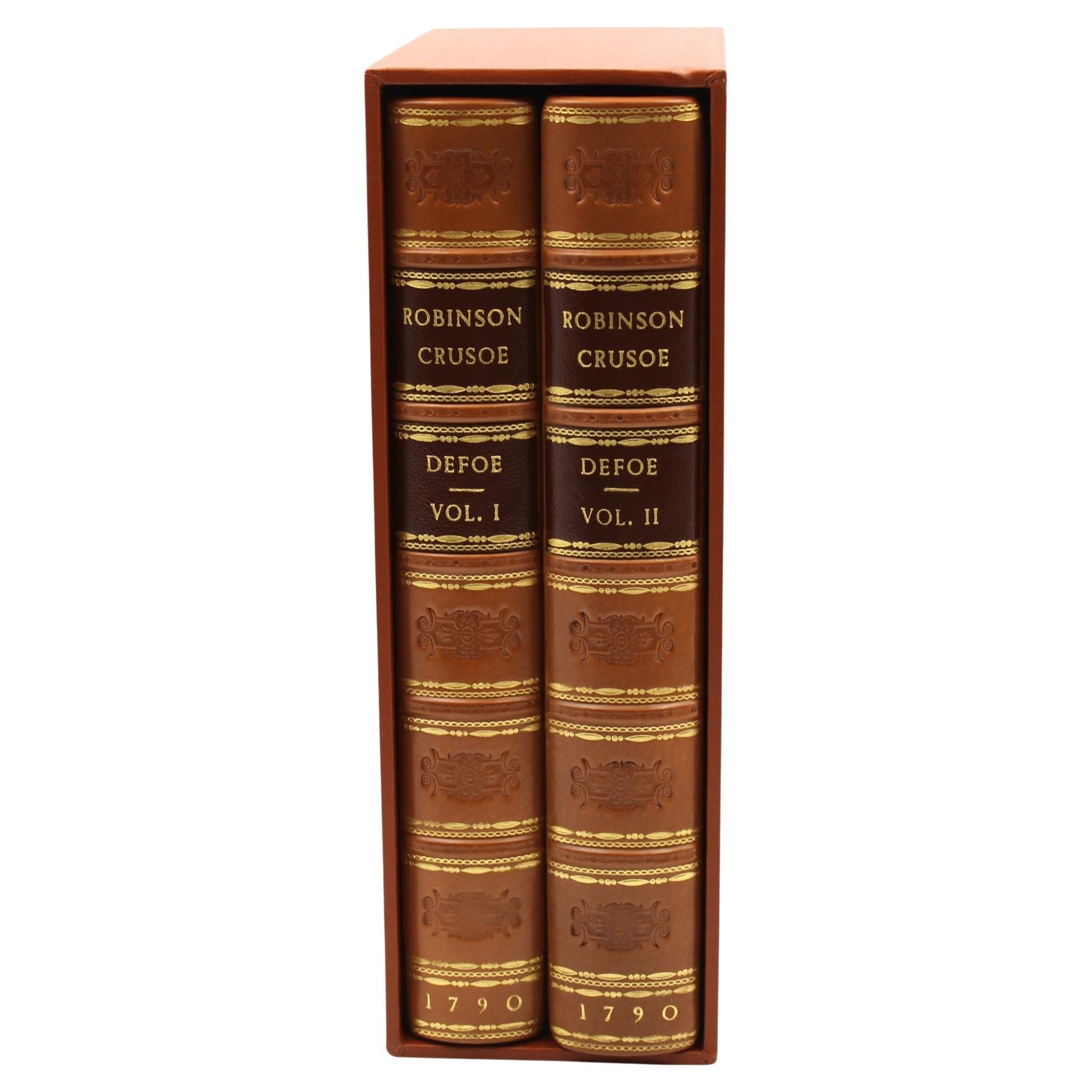 Robinson Crusoe by Daniel Defoe, Two Volume Set, First (Thus) Edition, 1790