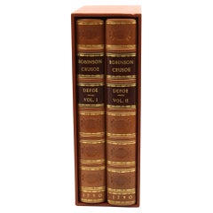 Robinson Crusoe von Daniel Defoe, Zweibändiges Band, Erstausgabe (Thus) von Daniel Defoe, 1790