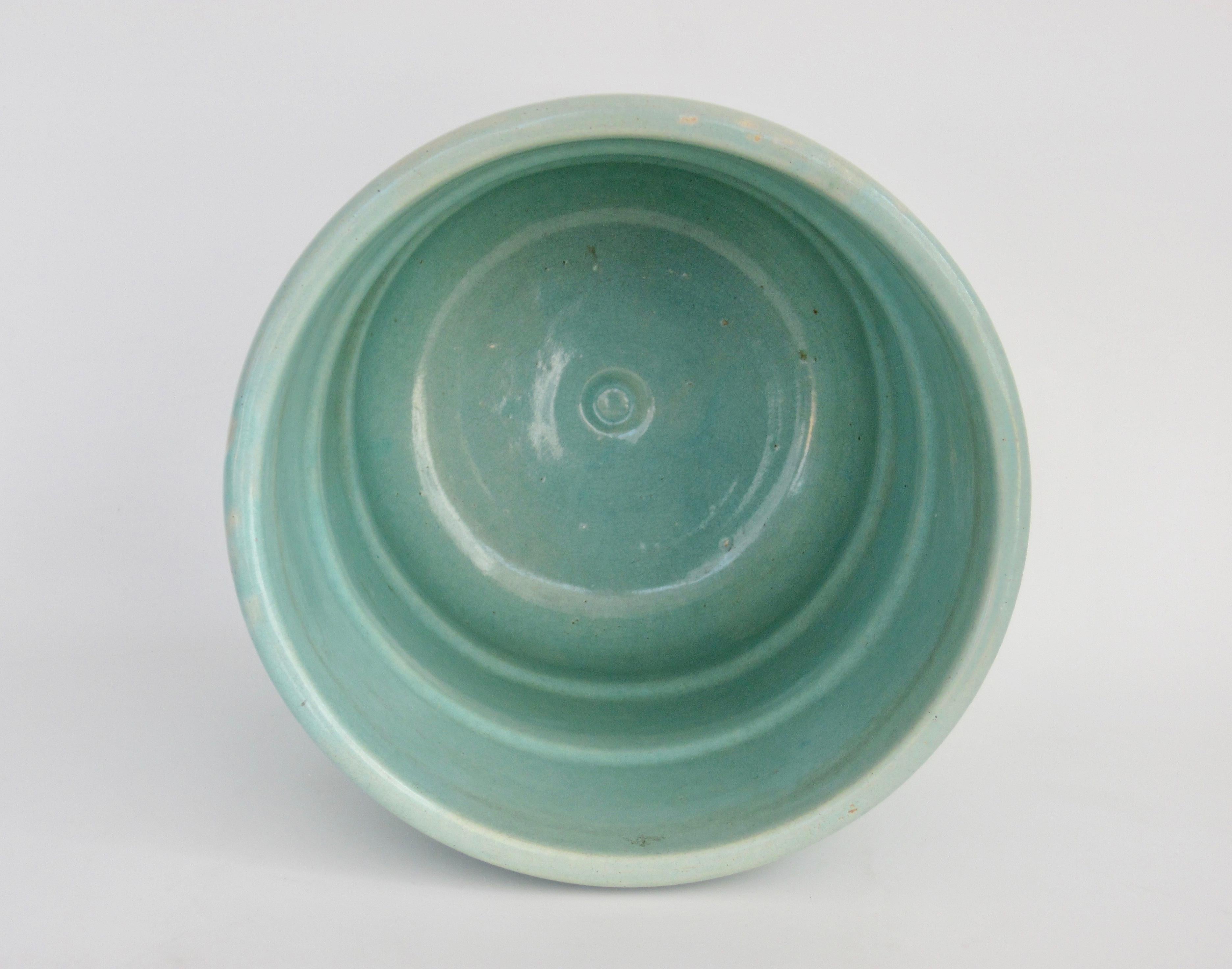 20th Century Robinson Ransbottom Blue Green Flower Pot Jardiniere