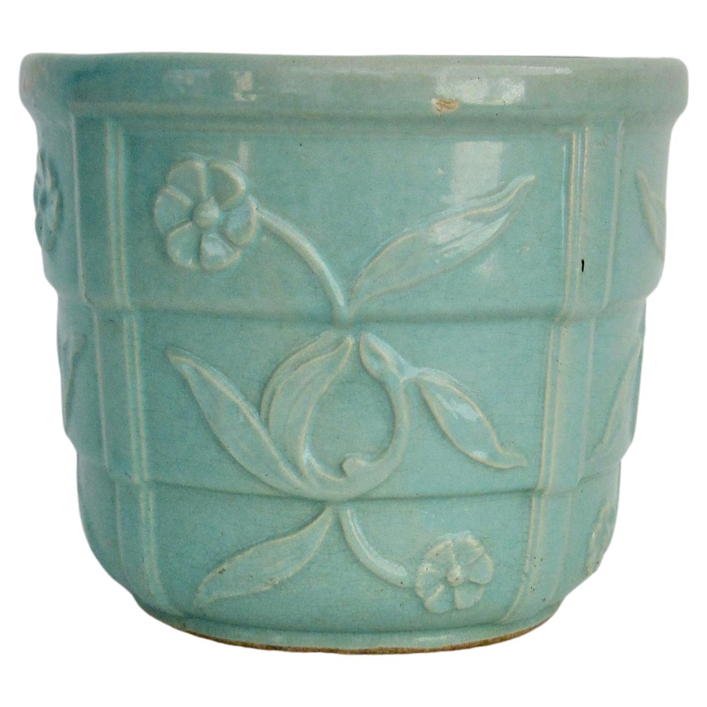 Robinson Ransbottom Blue Green Flower Pot Jardiniere 