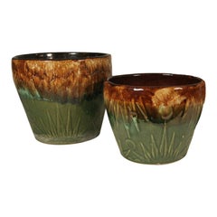 Robinson Ransbottom "Sunrise / Sunset" Jardinieres, Set of Two