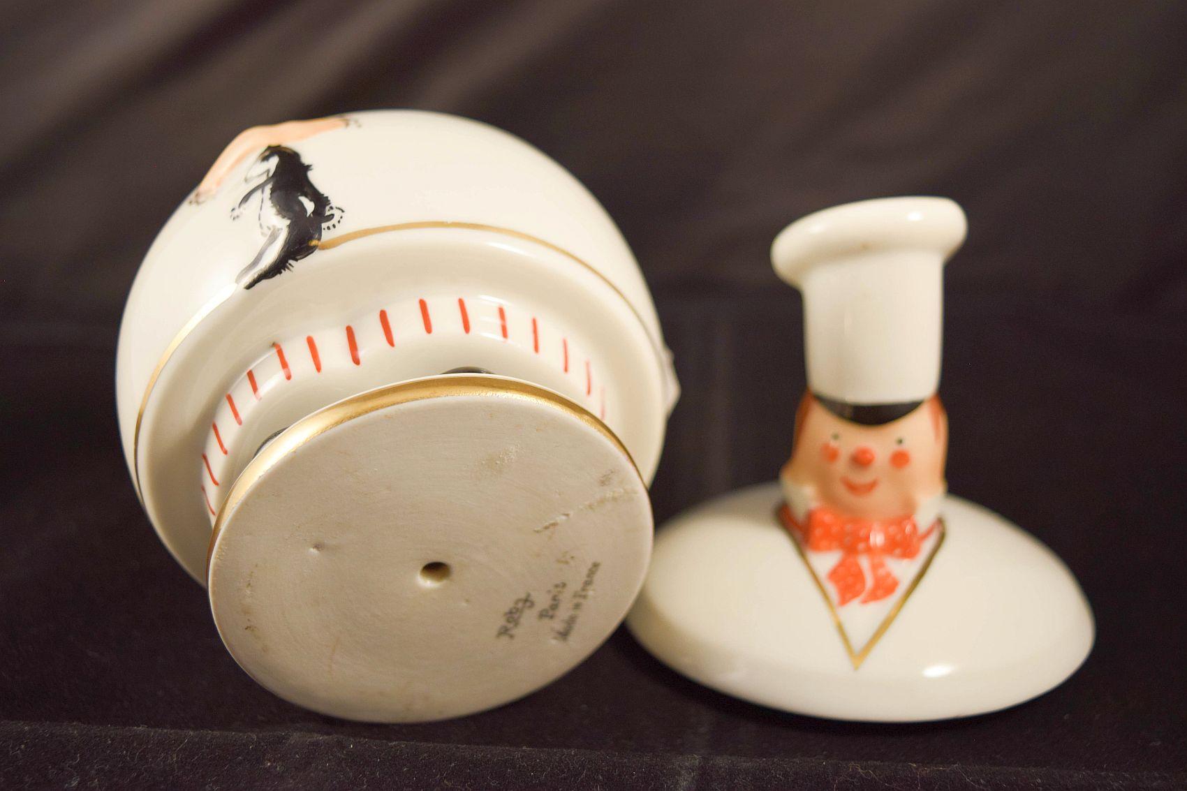 Robj china figurative village counsel jam jar set In Good Condition For Sale In London, GB