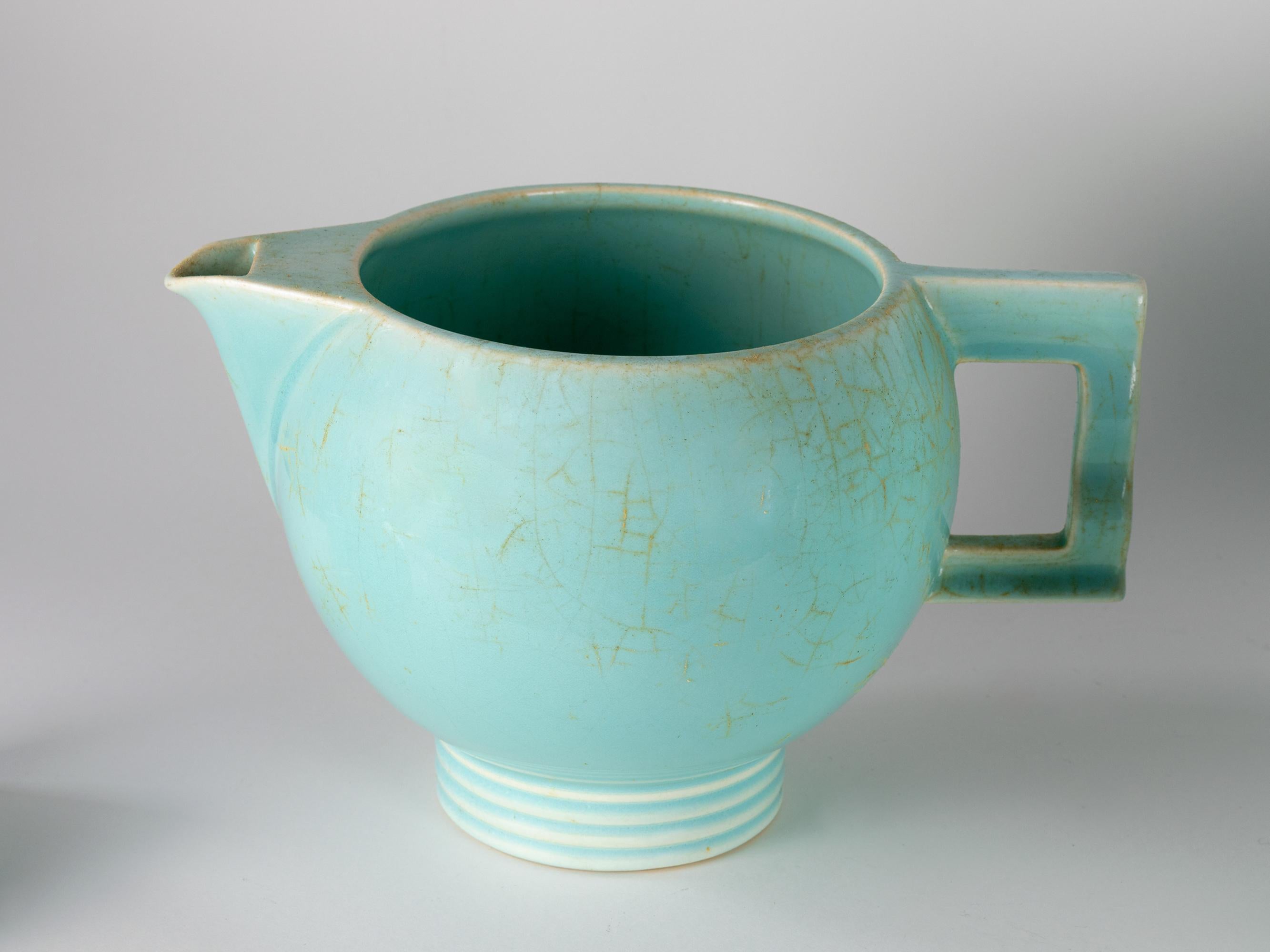 Robj Glazed Earthenware Tea Set, Art Deco For Sale 6