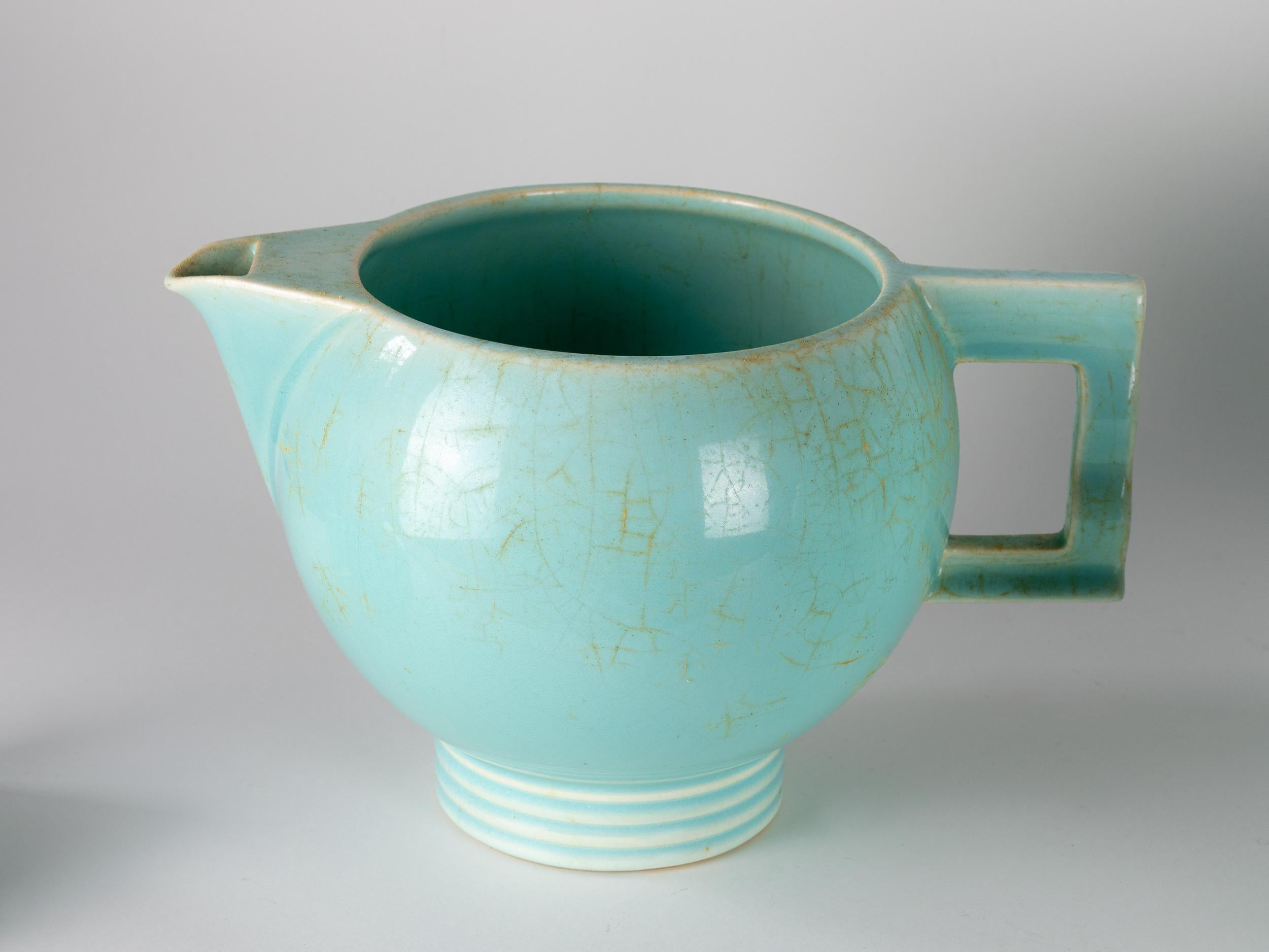 Robj Glazed Earthenware Tea Set, Art Deco For Sale 4