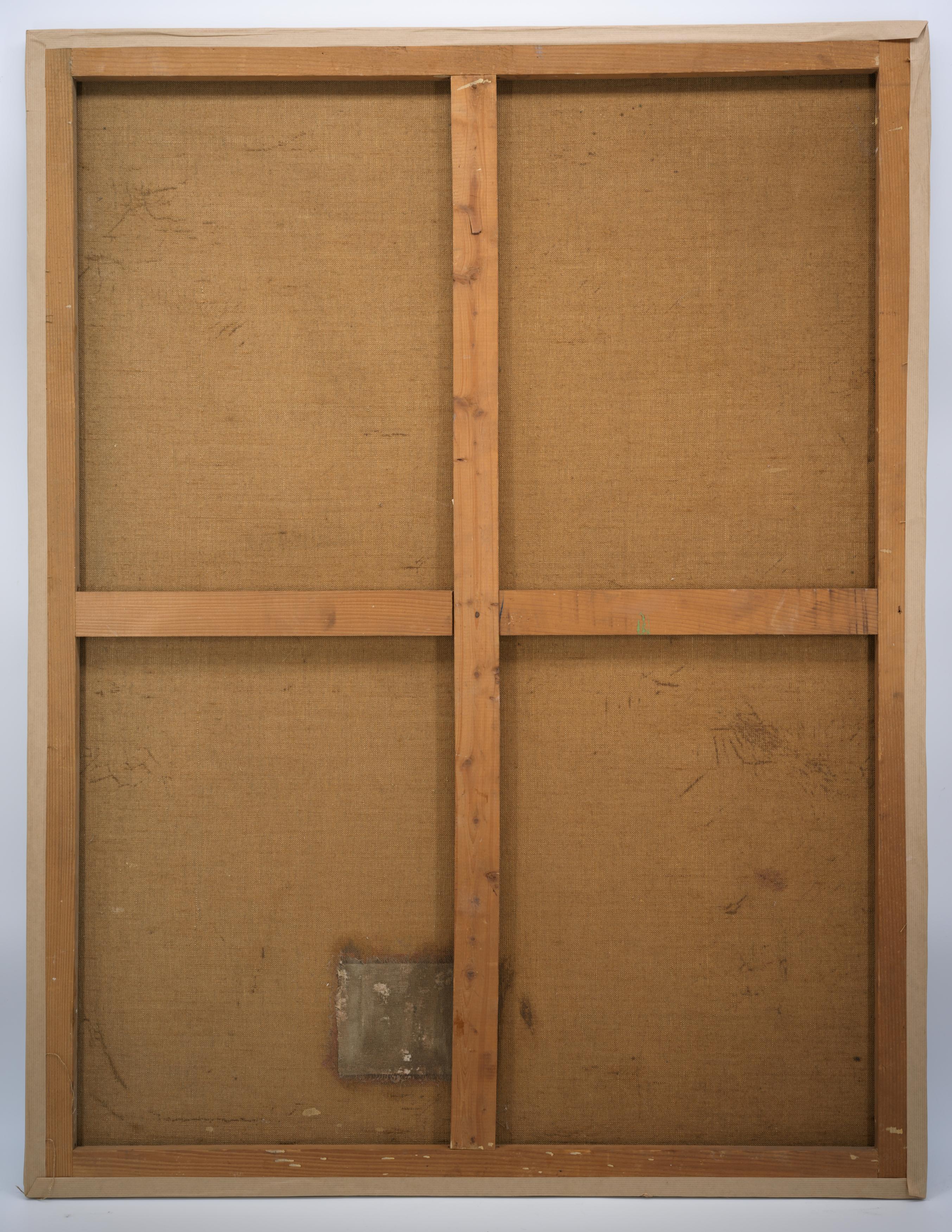 ROBJ, Óleo grande sobre lienzo, Panel de pared, Pareja cerca de la Libra, 1930 en venta 1