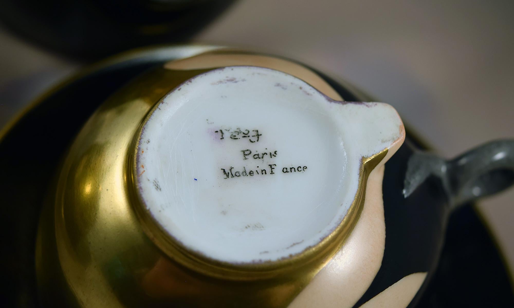 Service à thé pour célibataires en porcelaine chinoise ROBJ en vente 5