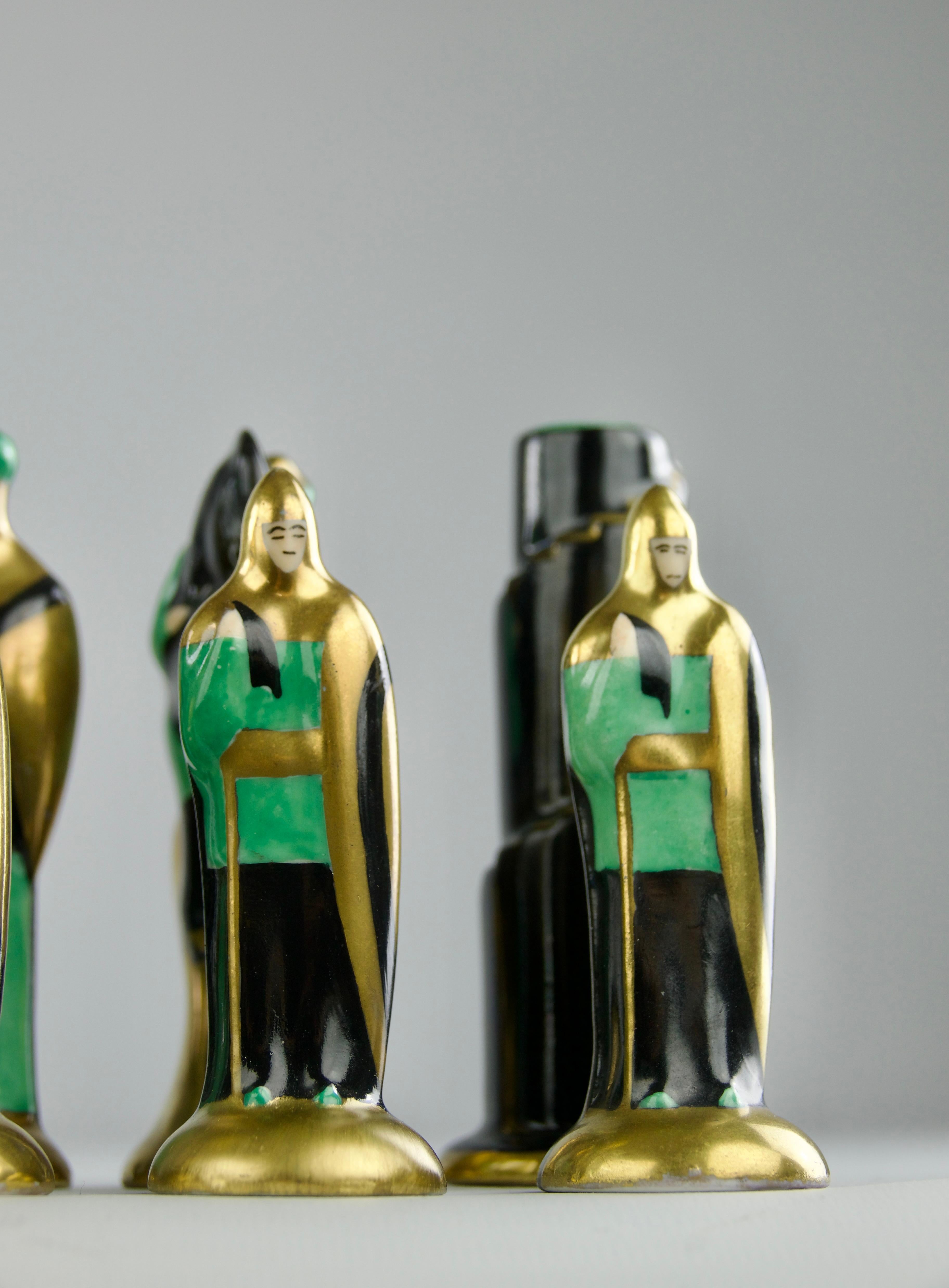 Robj, Templars and Saracen Chess Set, French Art Deco 1920s For Sale 5
