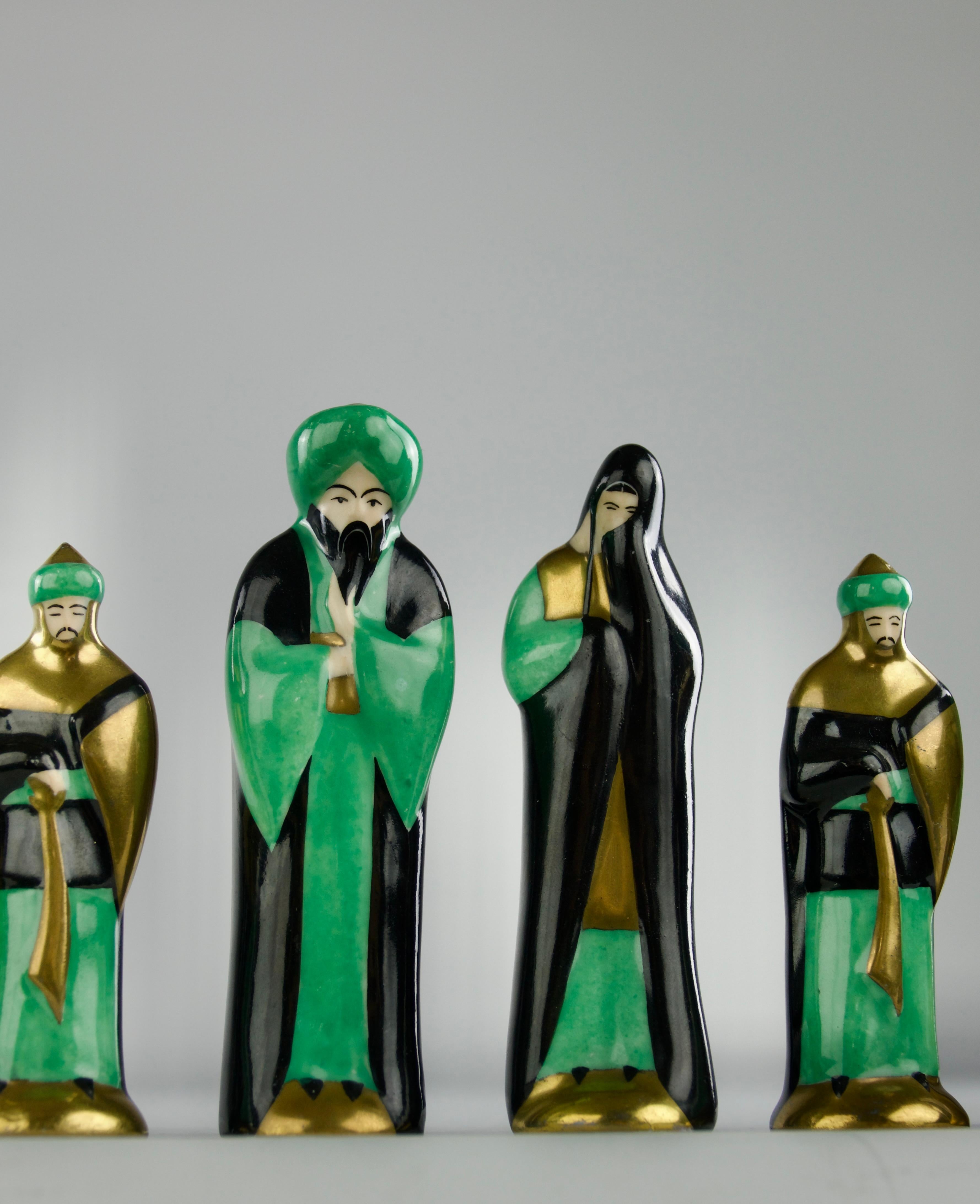 Robj, Templars and Saracen Chess Set, French Art Deco 1920s For Sale 8