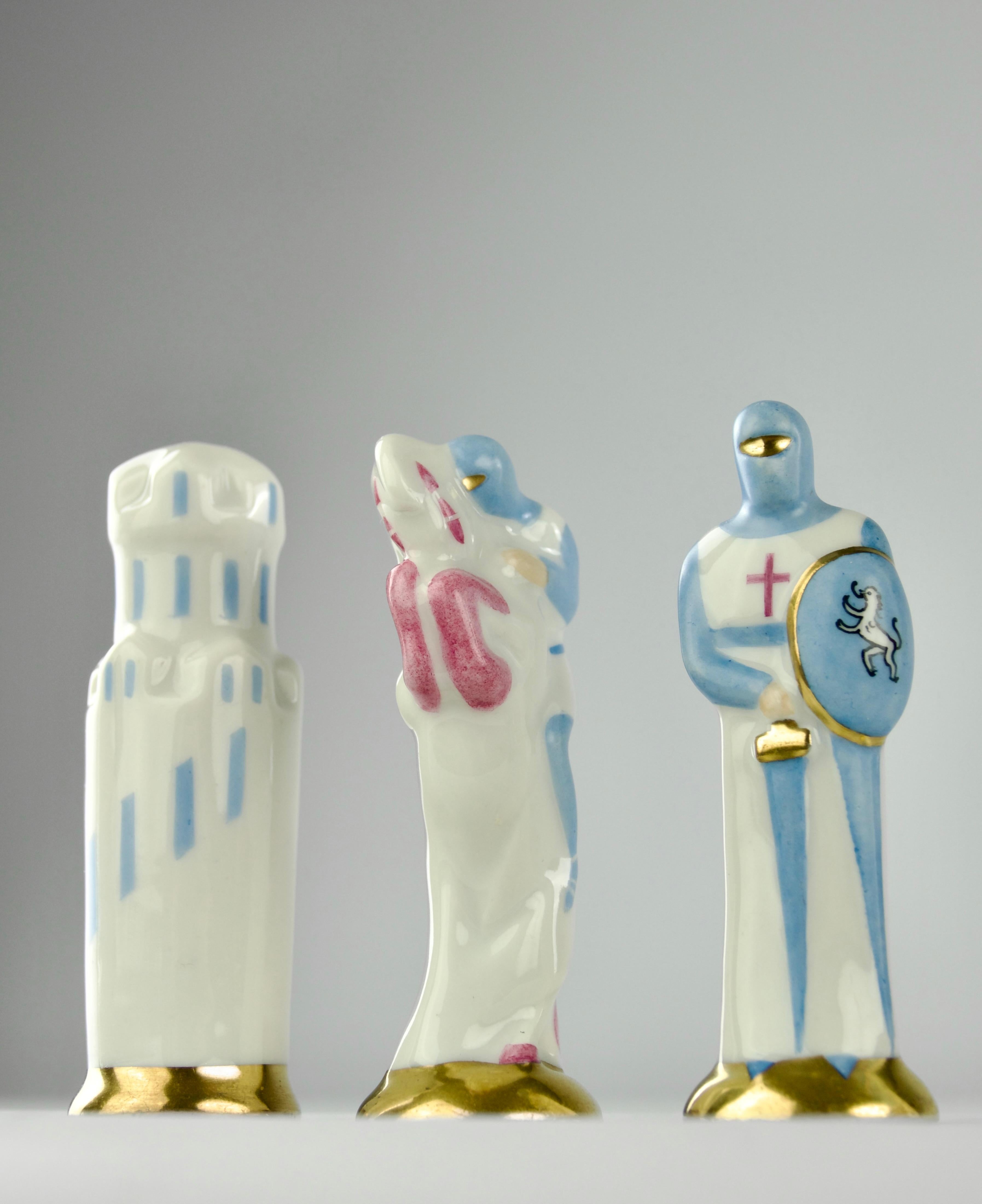 Robj, Templars and Saracen Chess Set, French Art Deco 1920s For Sale 3