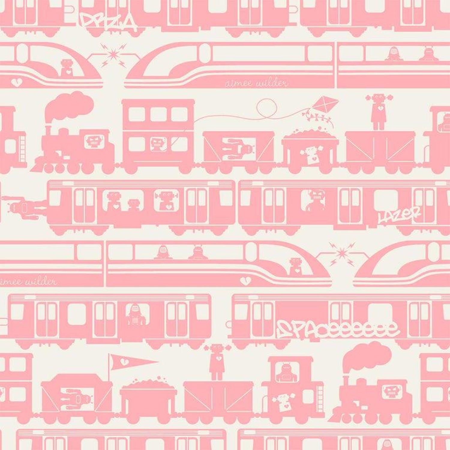 Robo Rail Designer Wallpaper In Peony Rosey Pink On Soft White For Sale At 1stdibs Check out inspiring examples of subwaysurfers artwork on deviantart, and get inspired by our community of talented artists. robo rail designer wallpaper in peony rosey pink on soft white