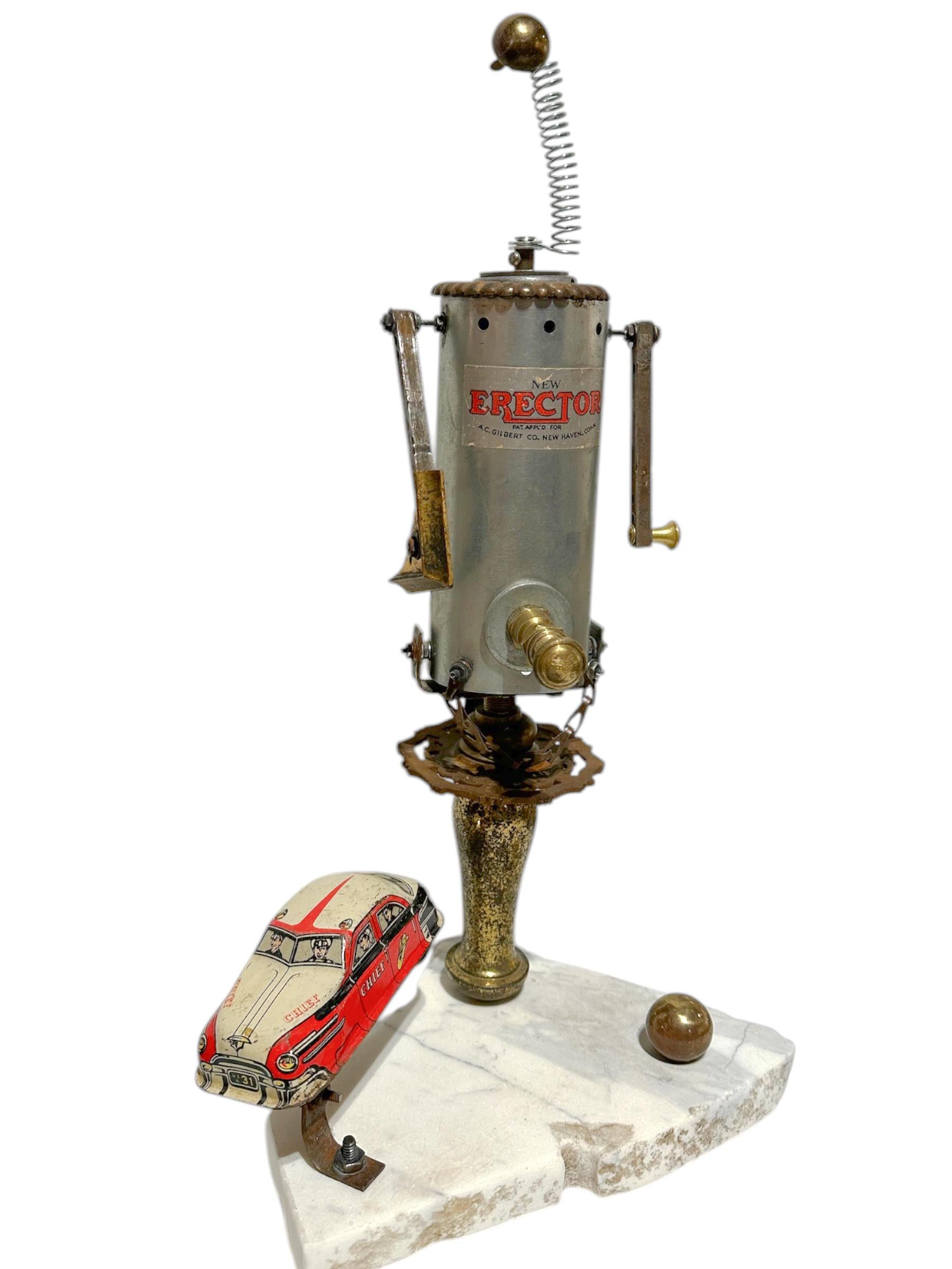 Moderno Robot 2, scultura di oggetti trovati con parti di giocattoli iconici per bambini in vendita