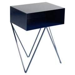 Robot Side Table / Dark Blue Nightstand