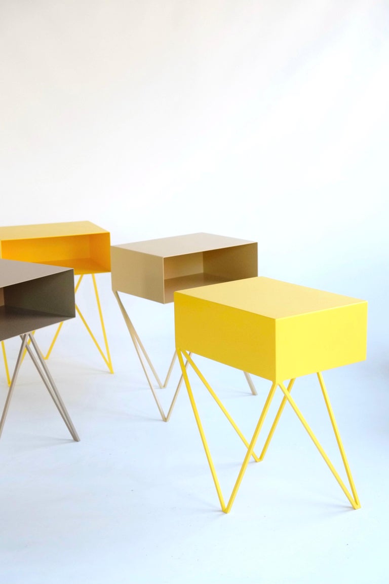 Robot Side Table / Yellow Nightstand For Sale at 1stDibs