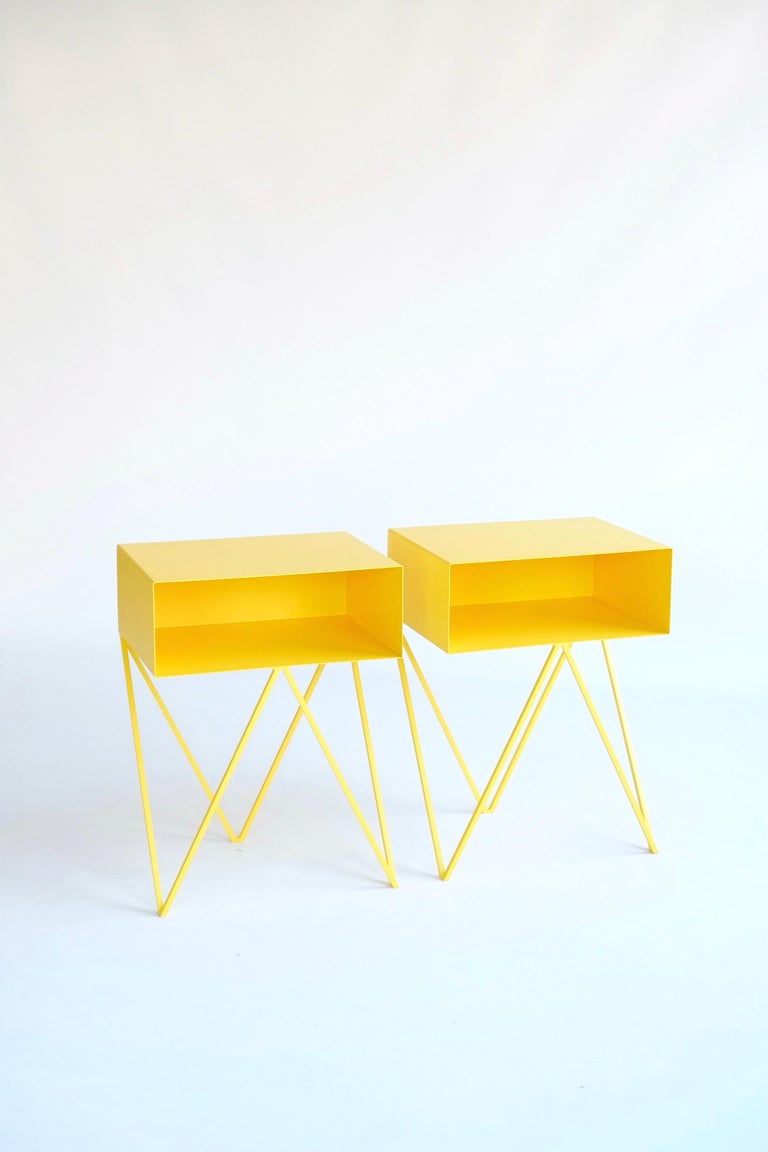 Robot Side Table / Yellow Nightstand For Sale at 1stDibs