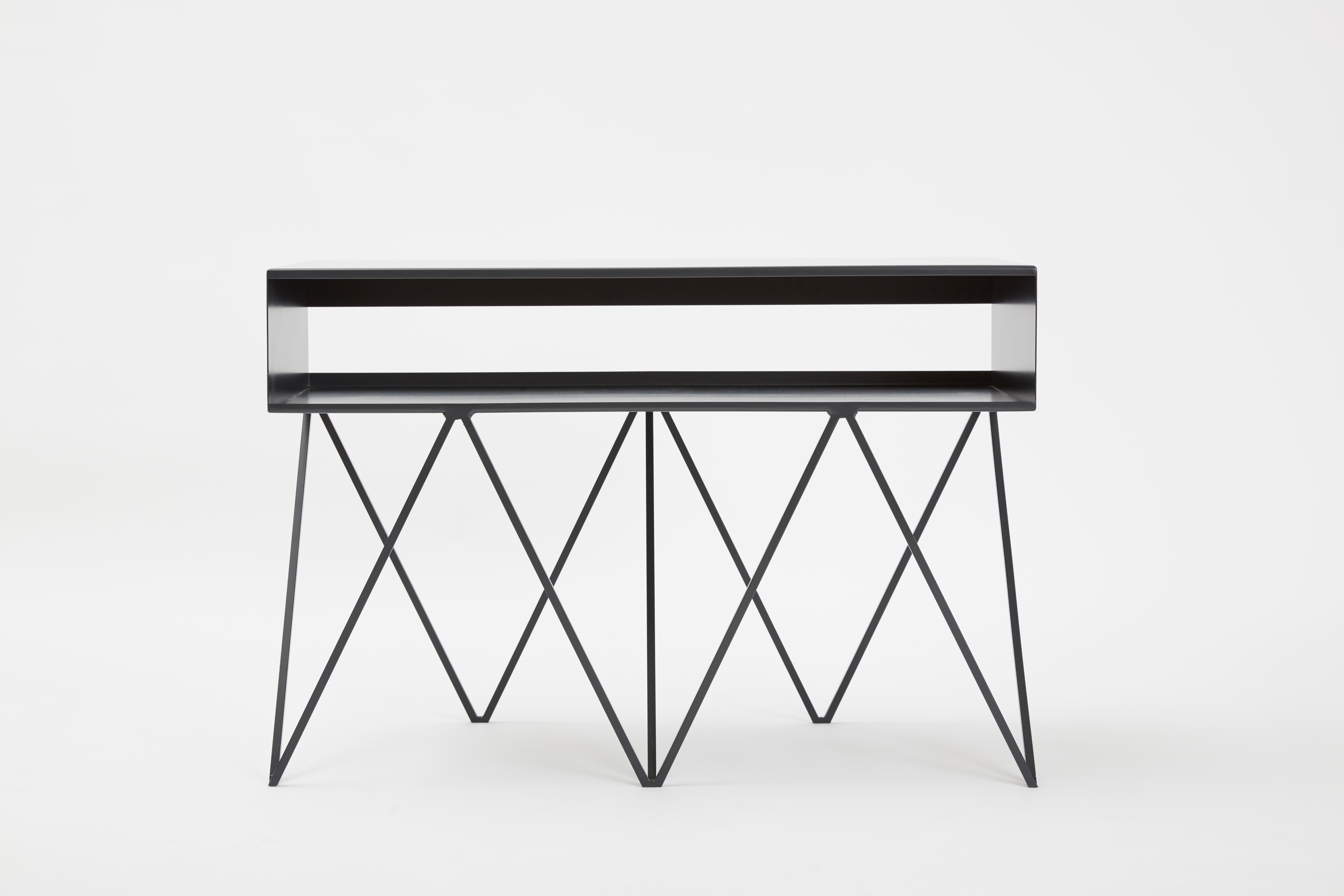 Robot Too White Steel Side Table / Console Table For Sale 4
