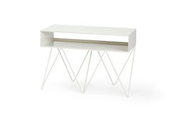 Robot Too White Steel Side Table / Media Console Table