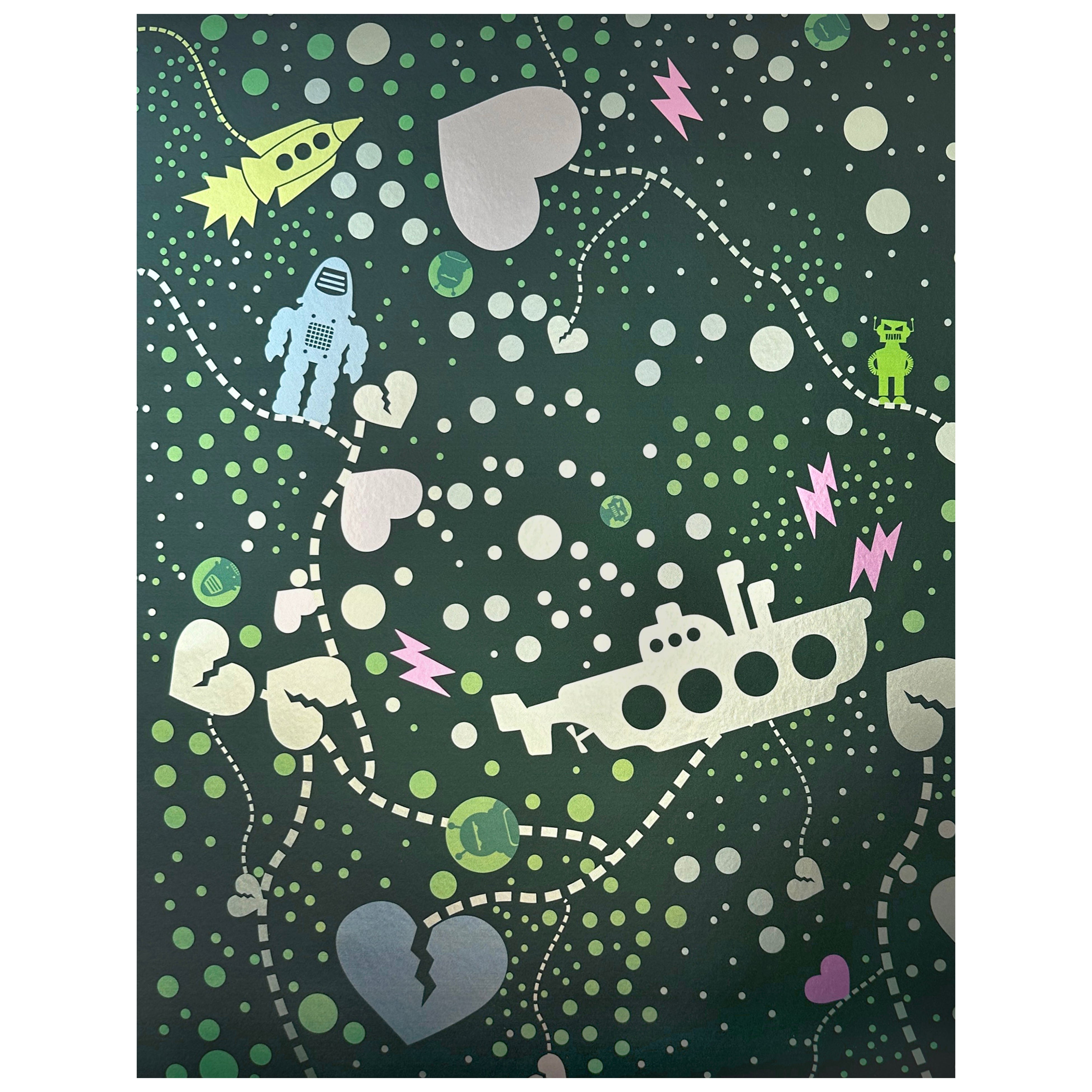 Carta da parati Robot Universe Metallic Type II in Vesper (CAMPIONE)